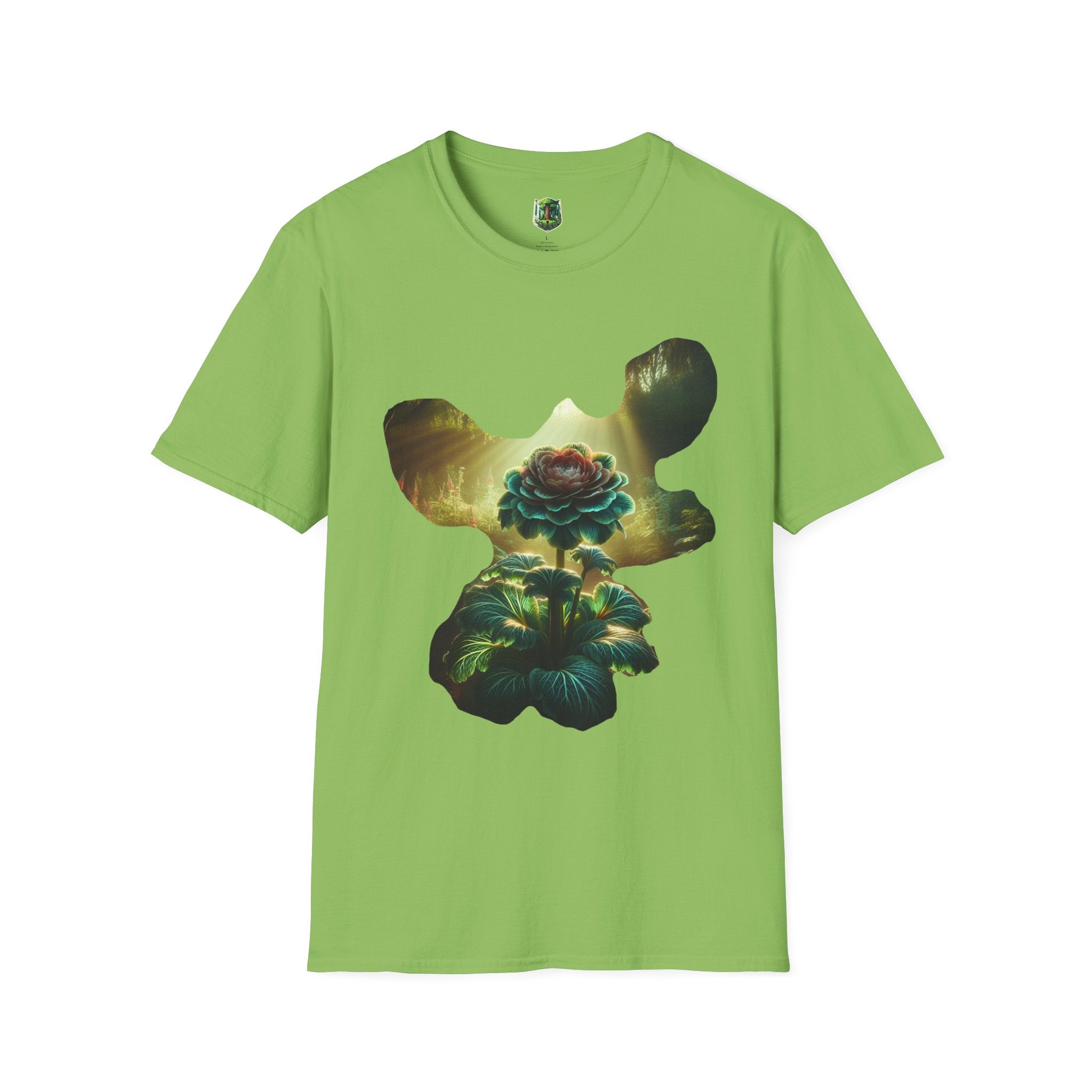 Vibrant Floral Graphic Tee, Unisex Softstyle T-Shirt for Nature Lovers, Art Enthusiasts, Gift for Her, Gift for Him