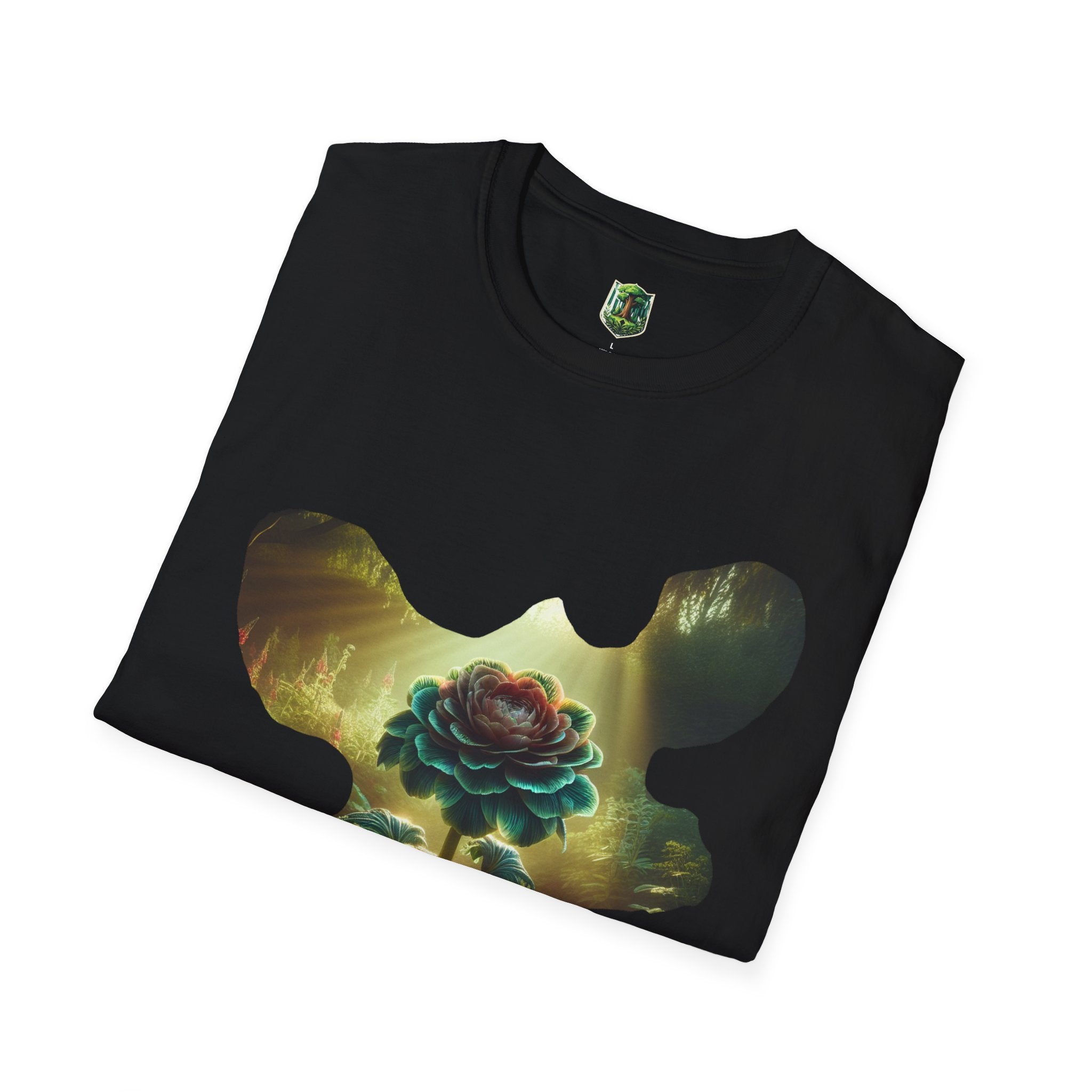 Vibrant Floral Graphic Tee, Unisex Softstyle T-Shirt for Nature Lovers, Art Enthusiasts, Gift for Her, Gift for Him