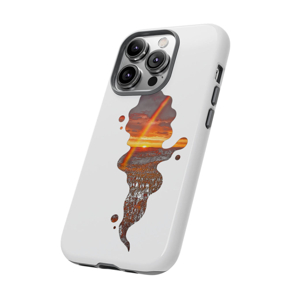 Sunset Melt Phone Case — Artistic Drip Beach Landscape Protective Cover