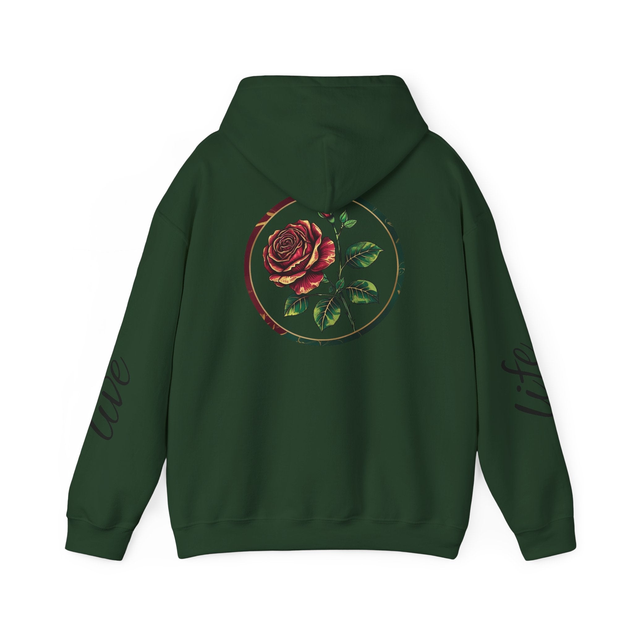 Nature-Inspired Hoodie with Floral Prints, Cozy Sweatshirt, Gift for Nature Lovers, Perfect for Autumn, Unisex Casual Wear