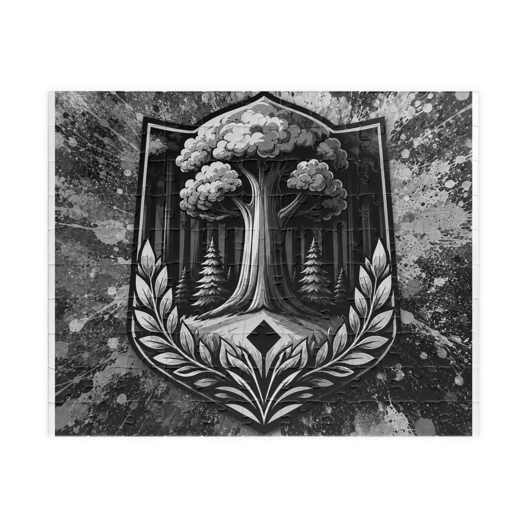 Vintage Black & White Nature Drops Puzzle — 110/252/520/1014-Piece