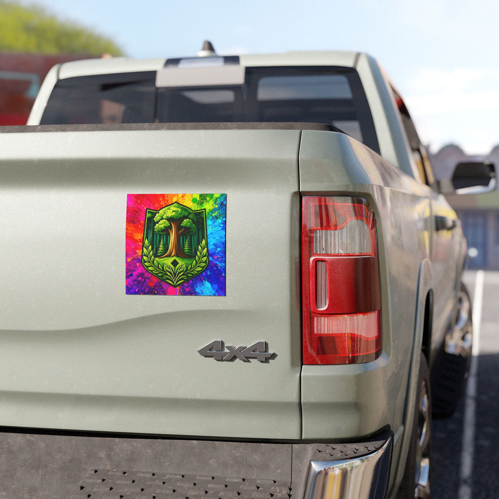 Custom Bold Colorful Namebrand Emblem Car Magnet
