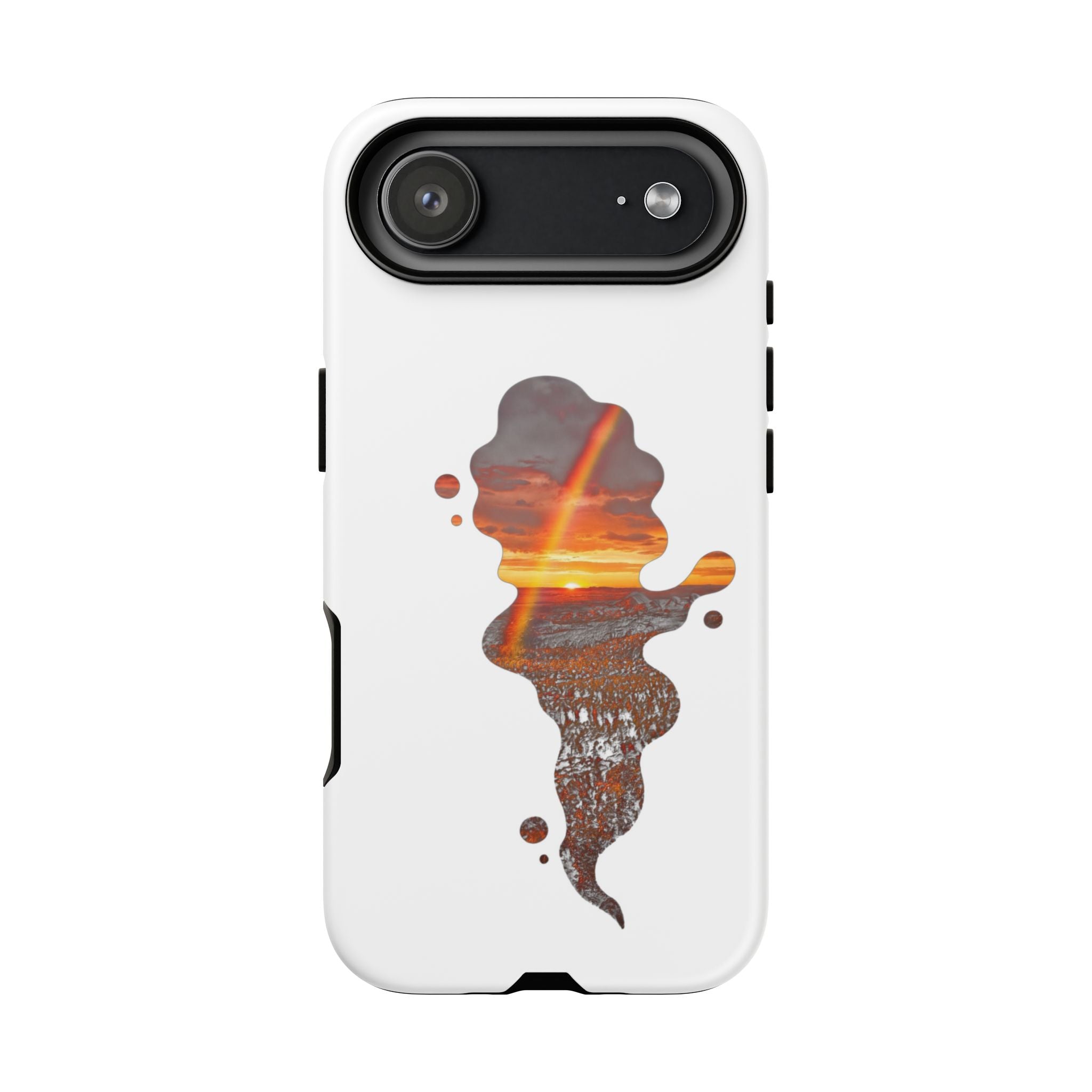 Sunset Melt Phone Case — Artistic Drip Beach Landscape Protective Cover