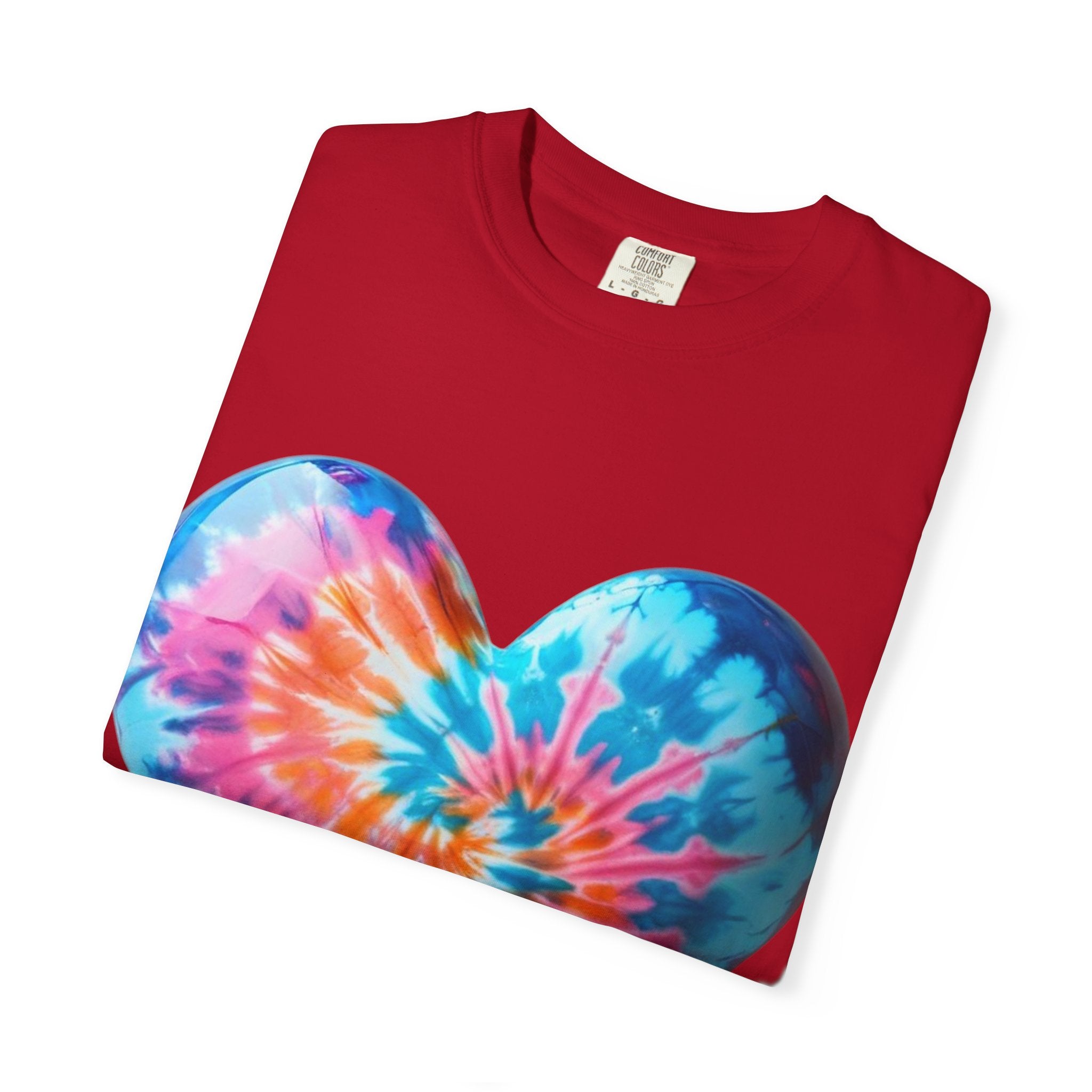 Heart Tie-Dye T-Shirt with 'Nannas Love is Unmatched' Design, Gift for Grandma, Summer Vibe Tee, Casual Wear, Birthday Gift