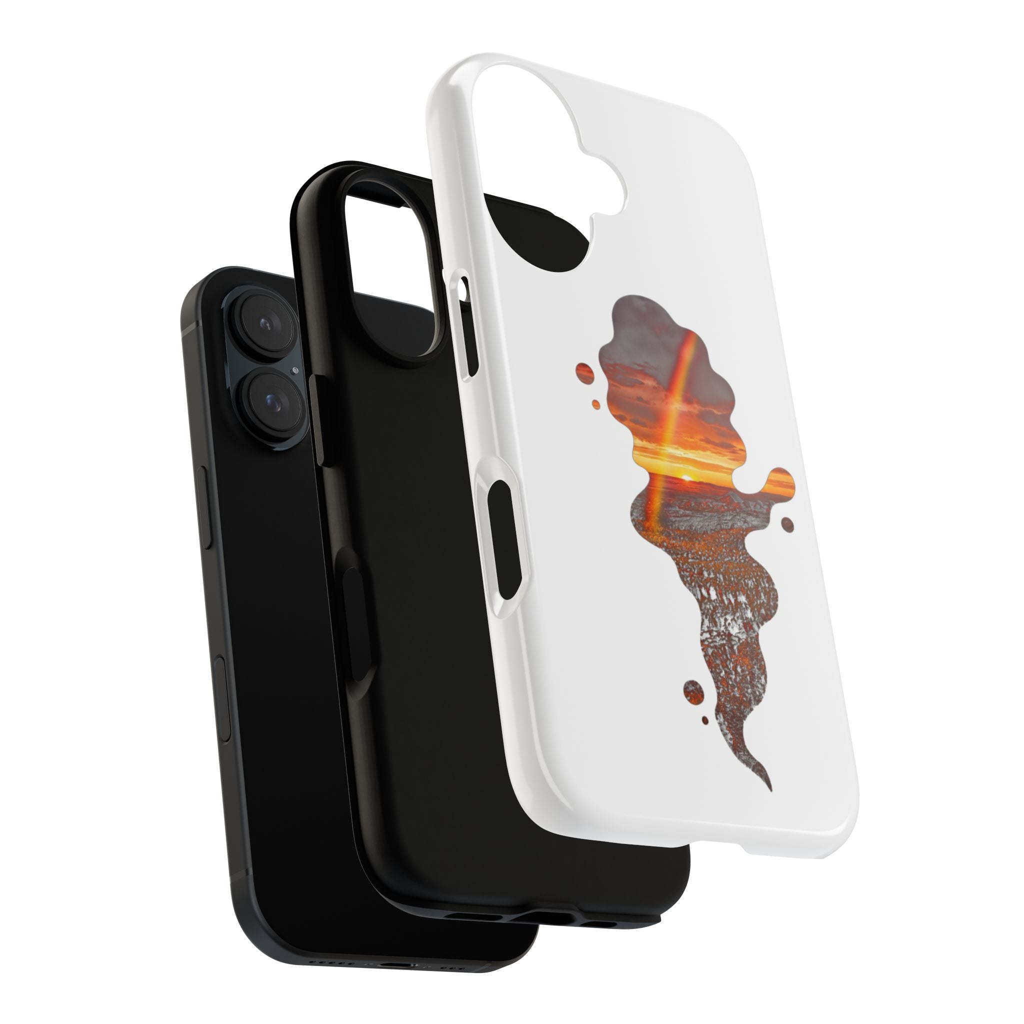Sunset Melt Phone Case — Artistic Drip Beach Landscape Protective Cover