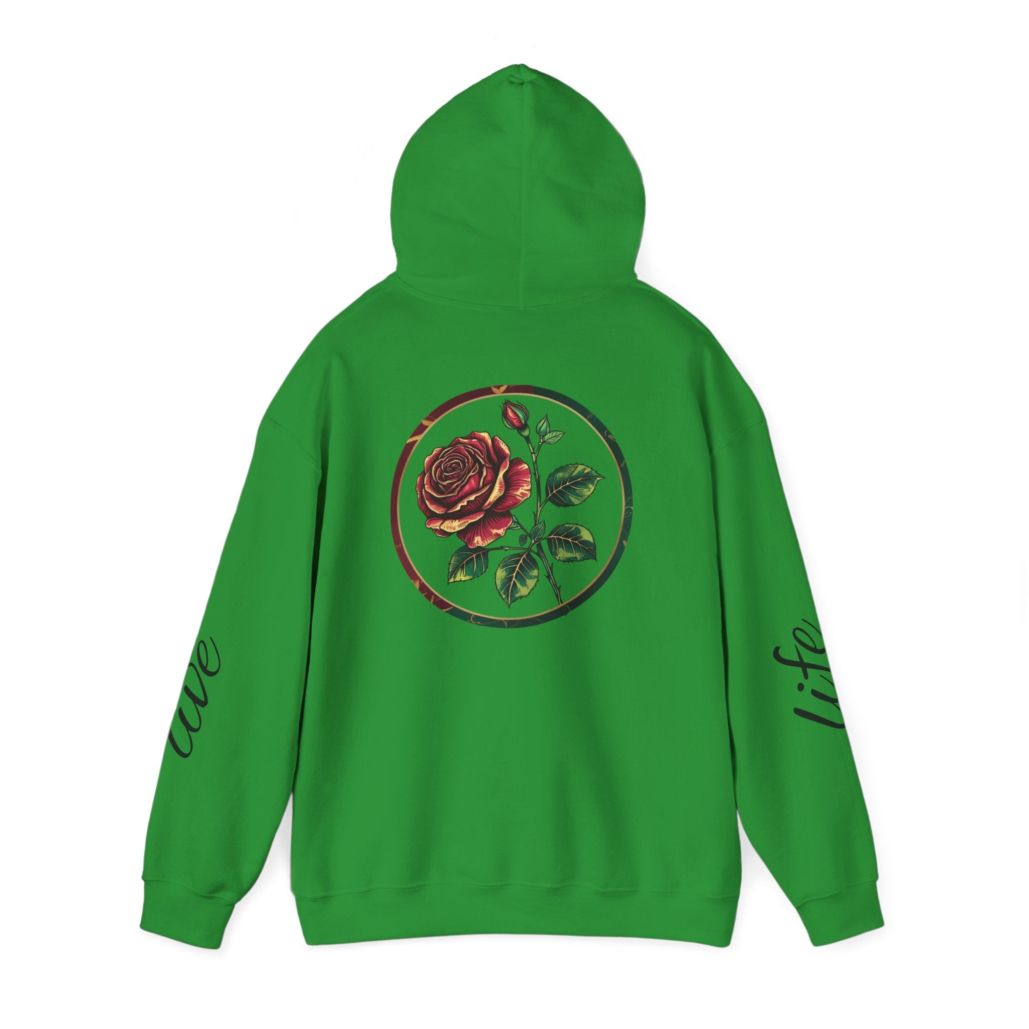 Nature-Inspired Hoodie with Floral Prints, Cozy Sweatshirt, Gift for Nature Lovers, Perfect for Autumn, Unisex Casual Wear