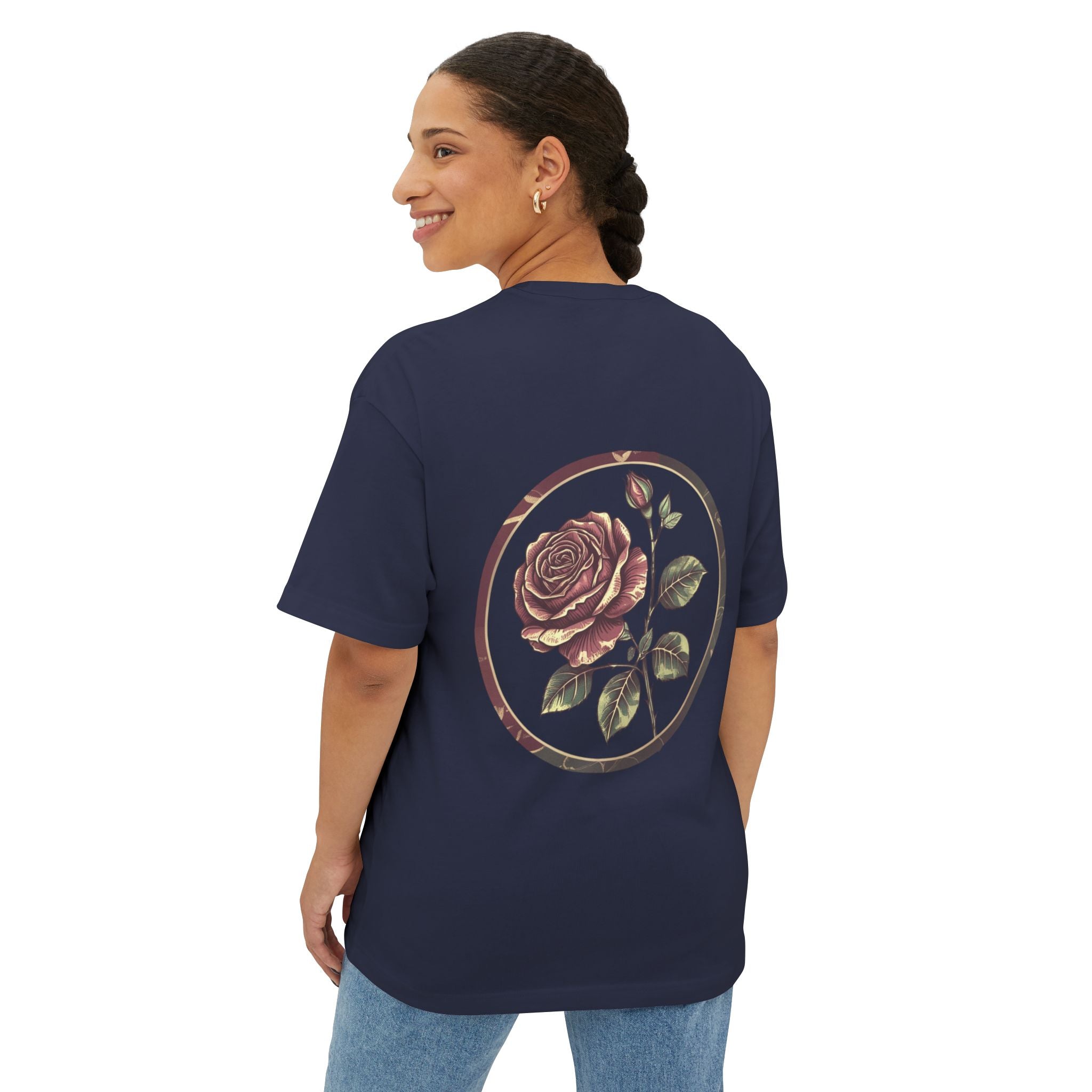 Floral Rose Oversized Tee | Unisex T-Shirt, Casual Wear, Vintage Style, Gift for Her, Summer Outfit