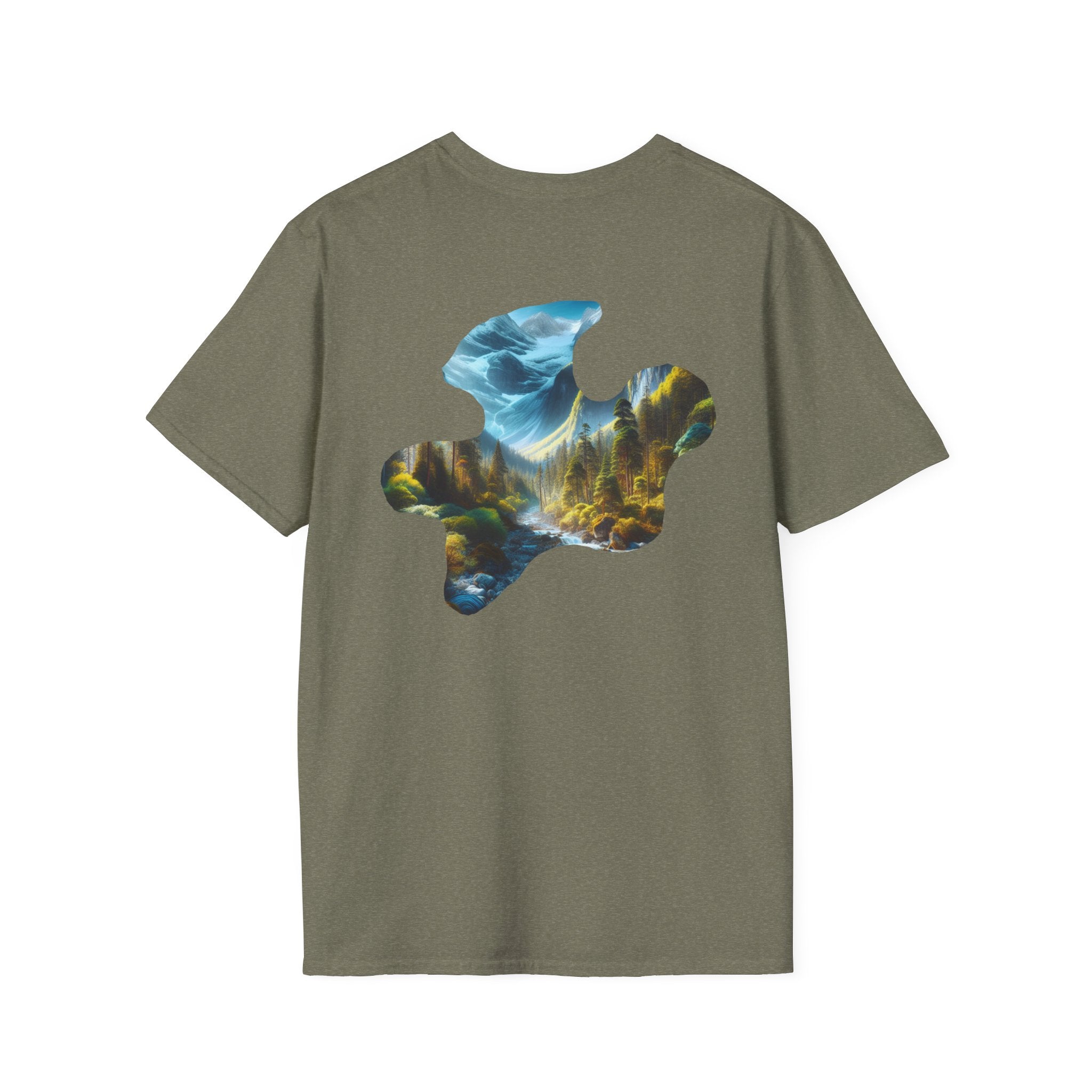 Scenic Nature Graphic Tee, Unisex Outdoor Shirt, Gift for Nature Lovers, Hiking Apparel, Eco-friendly T-Shirt