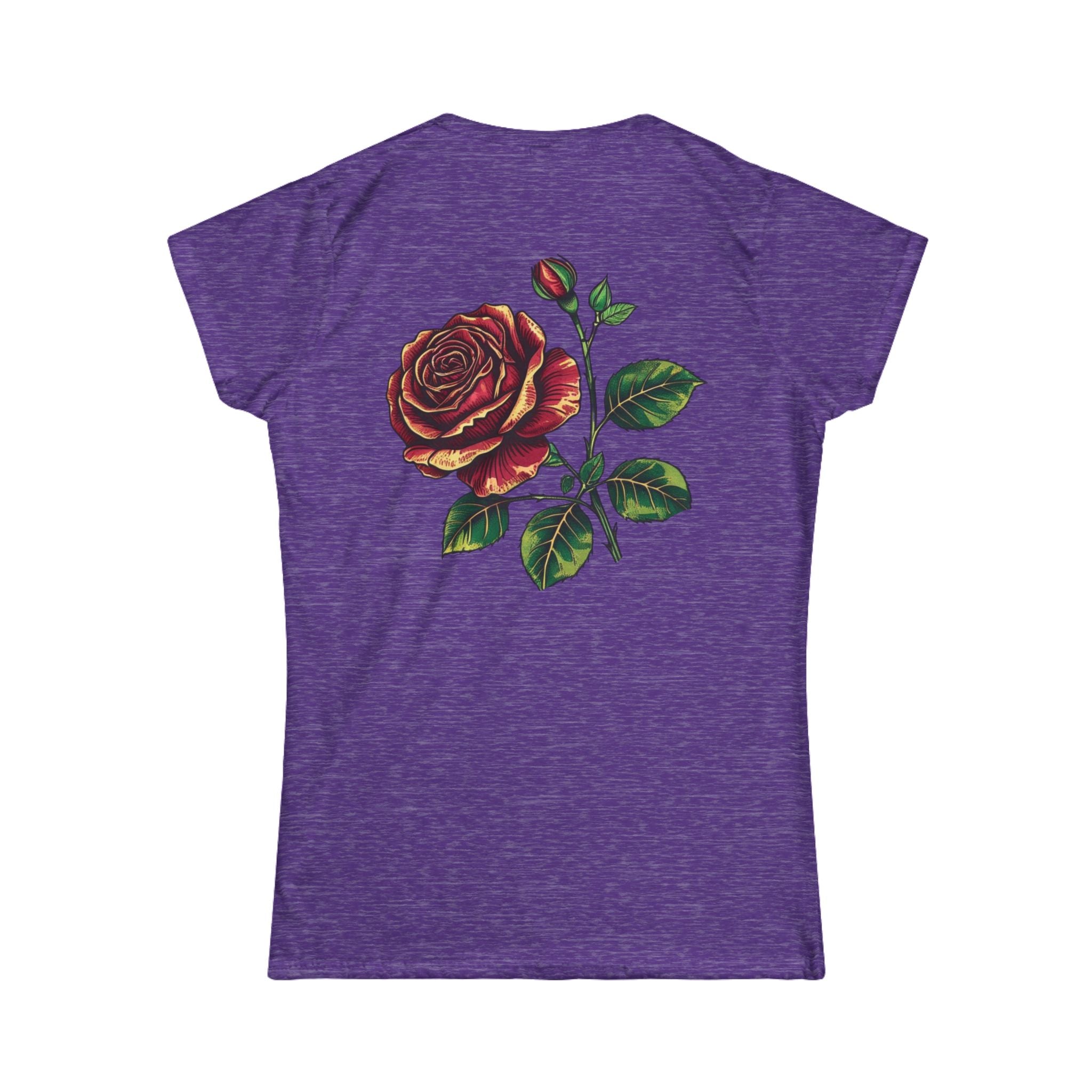 Women's Floral Graphic Tee, Rose Design Shirt, Casual Wear, Gift for Her, Spring Fashion, Nature Lover's Tee
