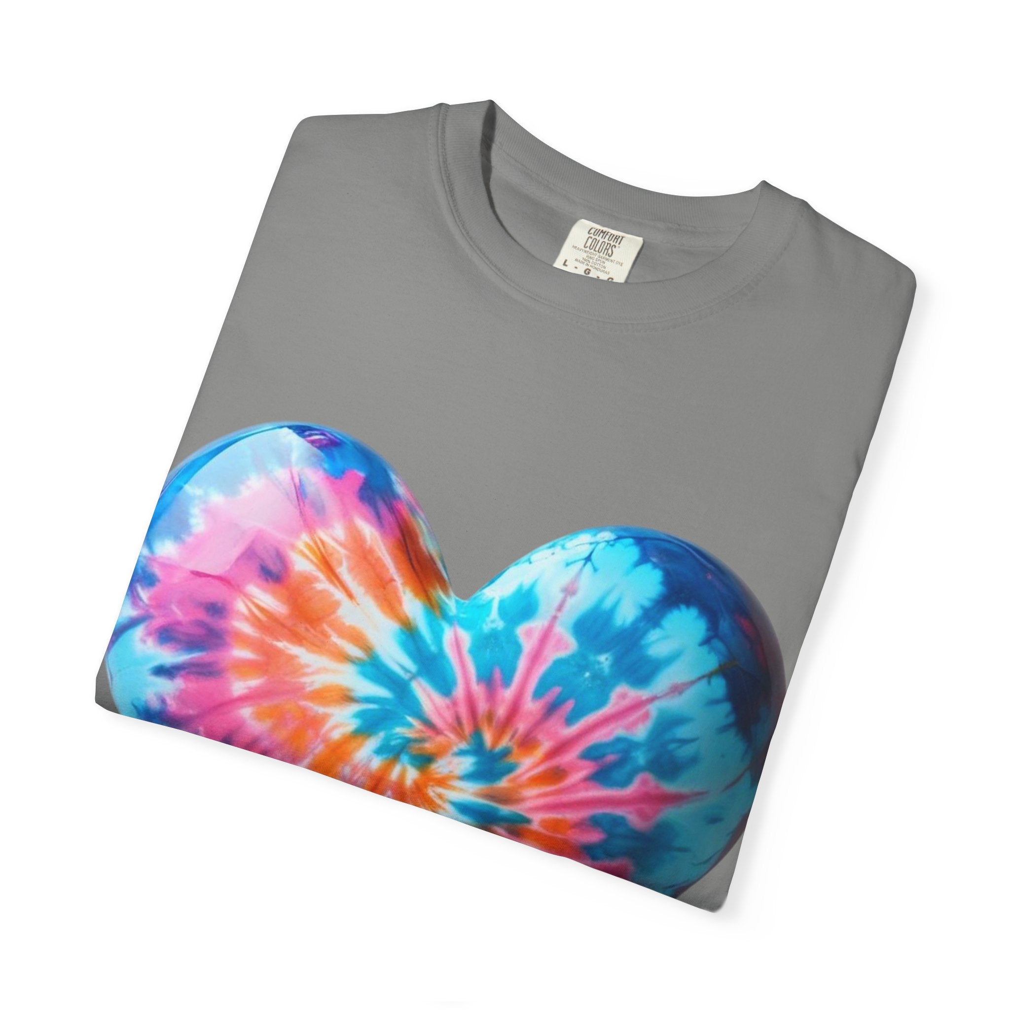 Heart Tie-Dye T-Shirt with 'Nannas Love is Unmatched' Design, Gift for Grandma, Summer Vibe Tee, Casual Wear, Birthday Gift