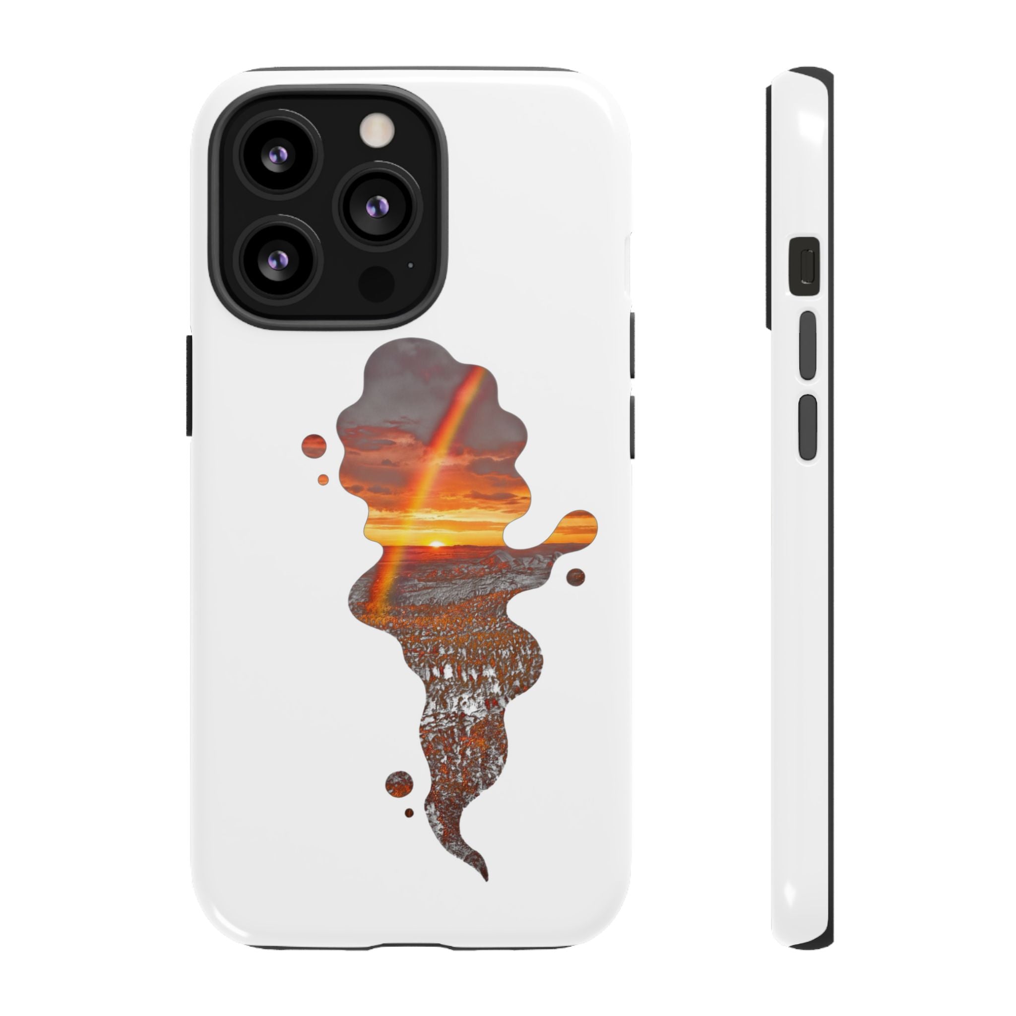 Sunset Melt Phone Case — Artistic Drip Beach Landscape Protective Cover