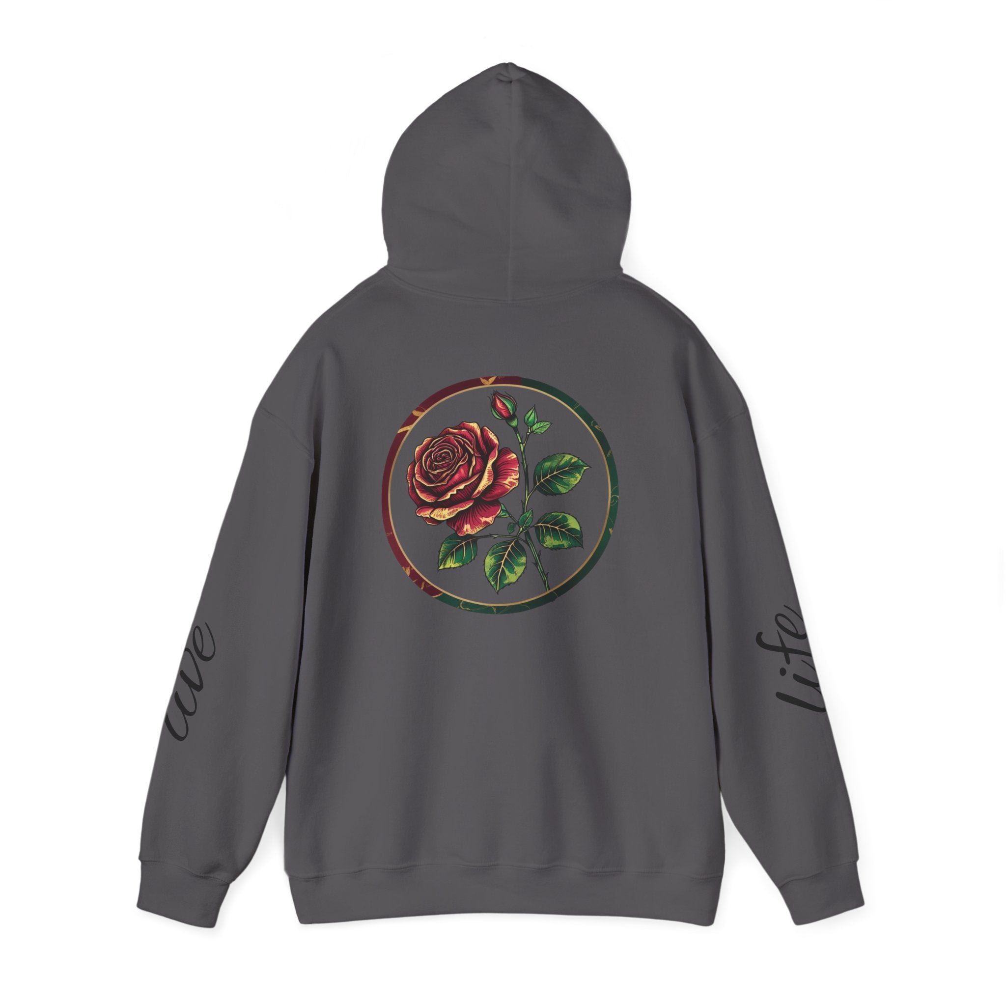 Nature-Inspired Hoodie with Floral Prints, Cozy Sweatshirt, Gift for Nature Lovers, Perfect for Autumn, Unisex Casual Wear
