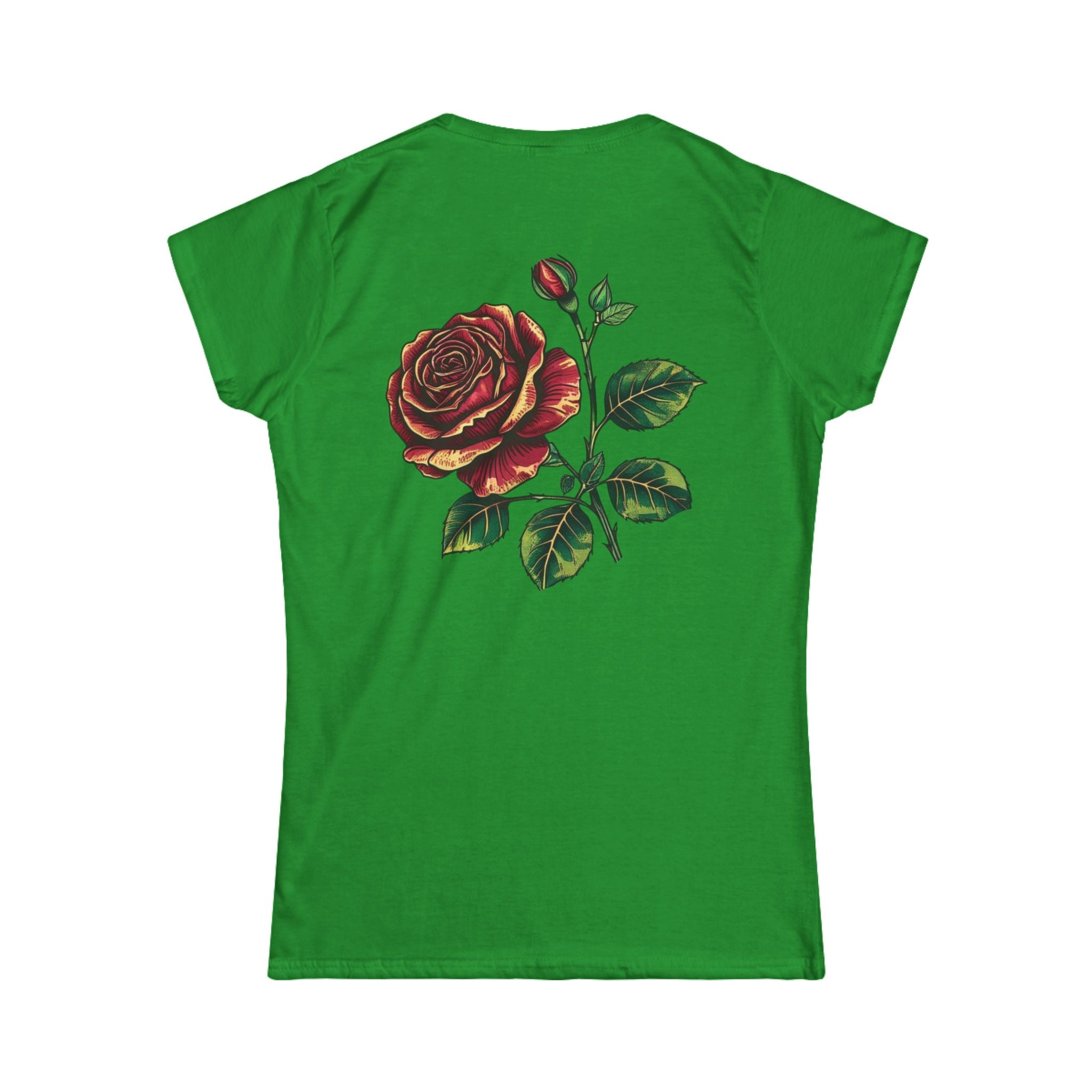 Women's Floral Graphic Tee, Rose Design Shirt, Casual Wear, Gift for Her, Spring Fashion, Nature Lover's Tee