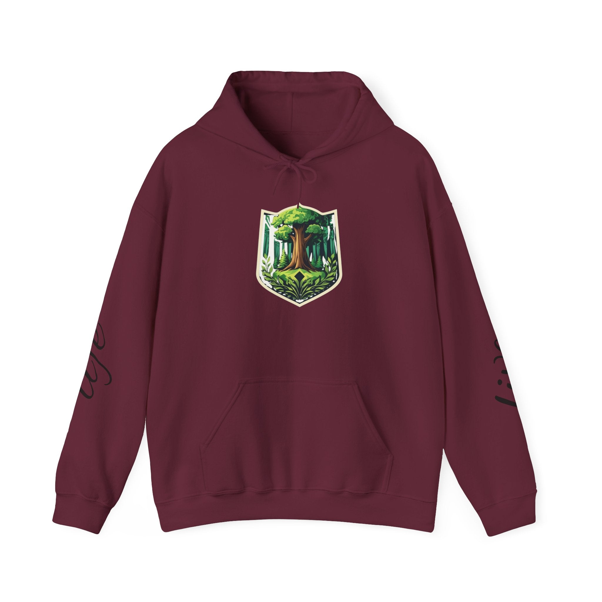 Nature-Inspired Hoodie with Floral Prints, Cozy Sweatshirt, Gift for Nature Lovers, Perfect for Autumn, Unisex Casual Wear