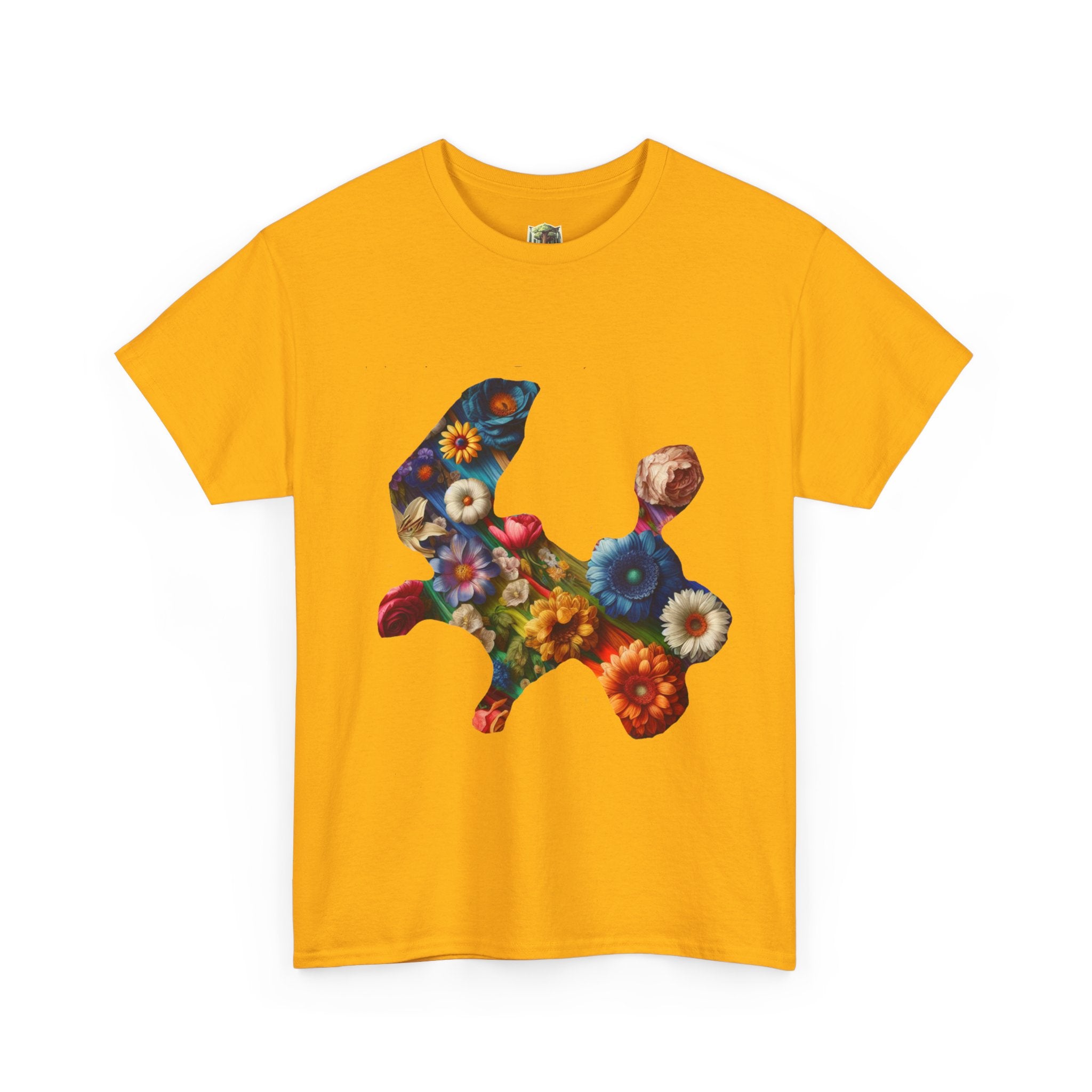 Floral Rabbit Tee, Unisex Art Tee, Cute Graphic T-Shirt, Casual Gift, Spring Outfit, Botanical Shirt