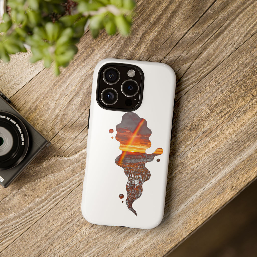 Sunset Melt Phone Case — Artistic Drip Beach Landscape Protective Cover