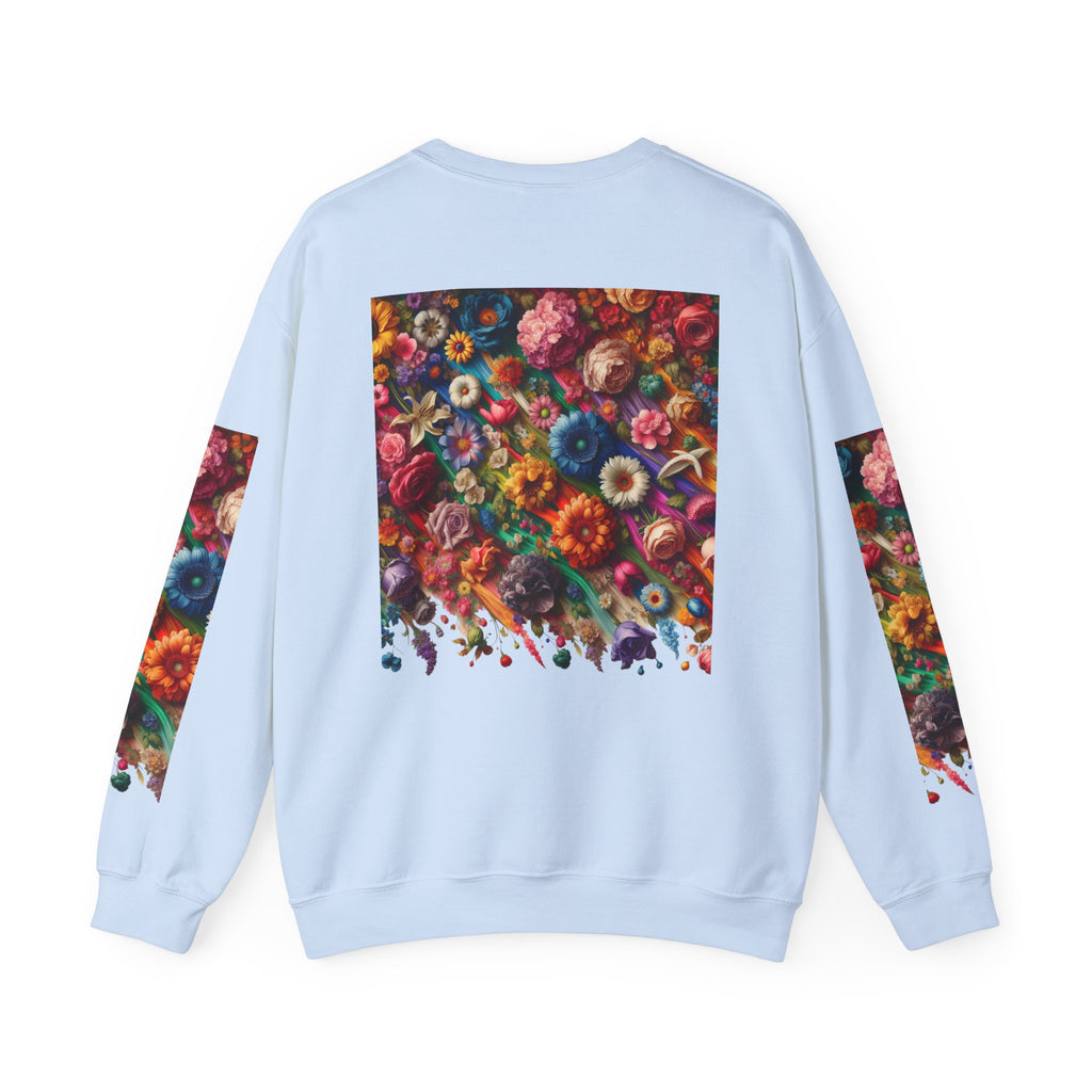 Vibrant Floral Sweatshirt, Colorful Crewneck, Cozy Unisex Pullover, Artistic Gift, Casual Style
