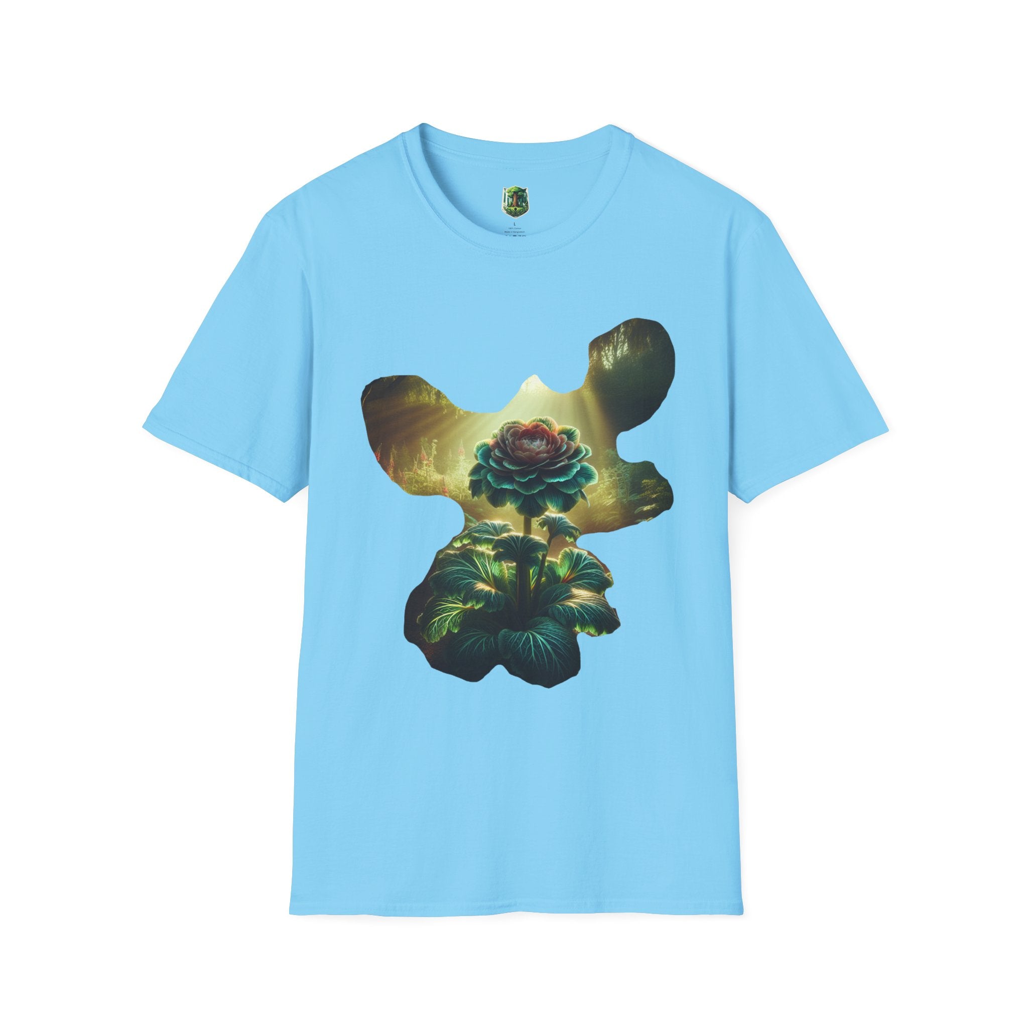 Vibrant Floral Graphic Tee, Unisex Softstyle T-Shirt for Nature Lovers, Art Enthusiasts, Gift for Her, Gift for Him