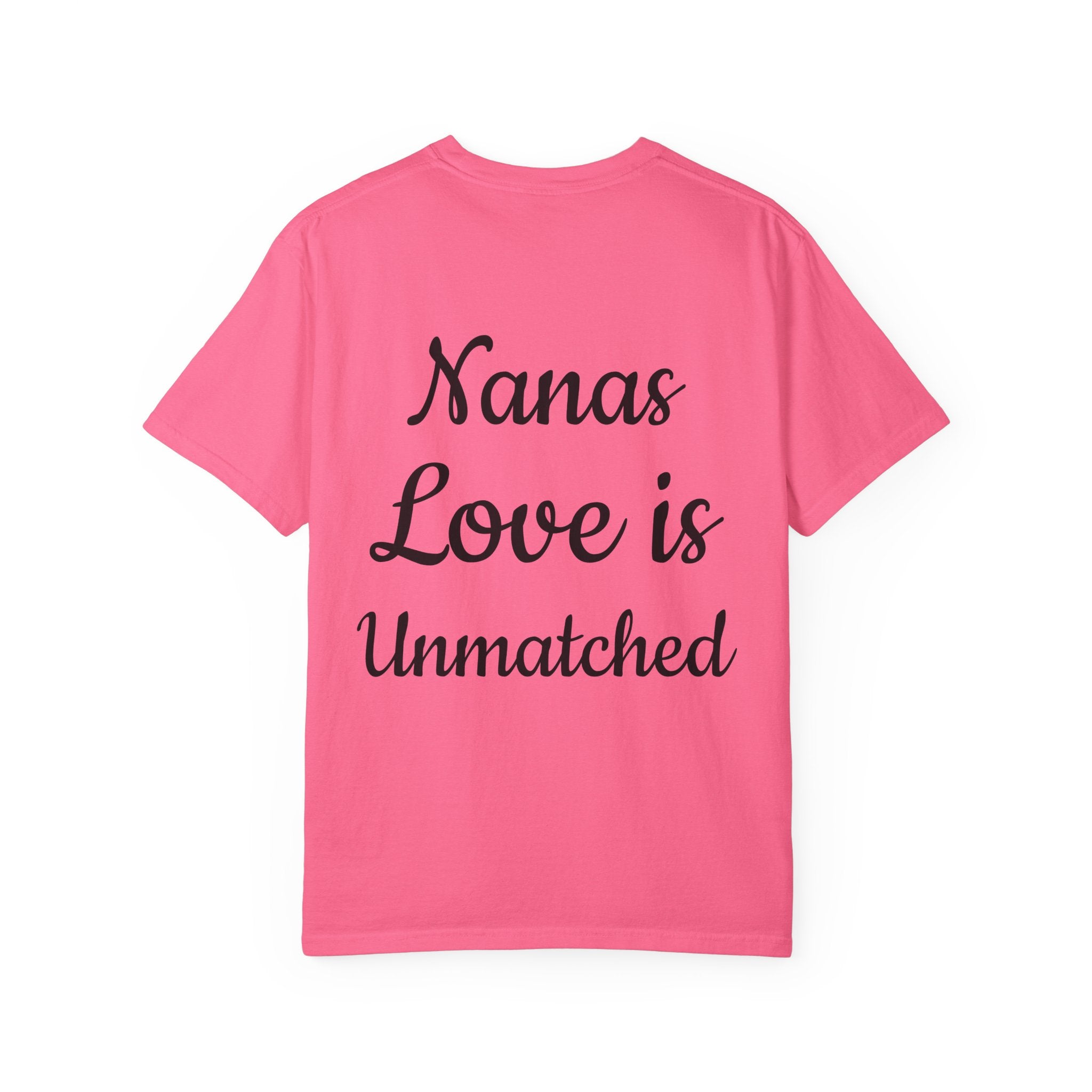 Heart Tie-Dye T-Shirt with 'Nannas Love is Unmatched' Design, Gift for Grandma, Summer Vibe Tee, Casual Wear, Birthday Gift