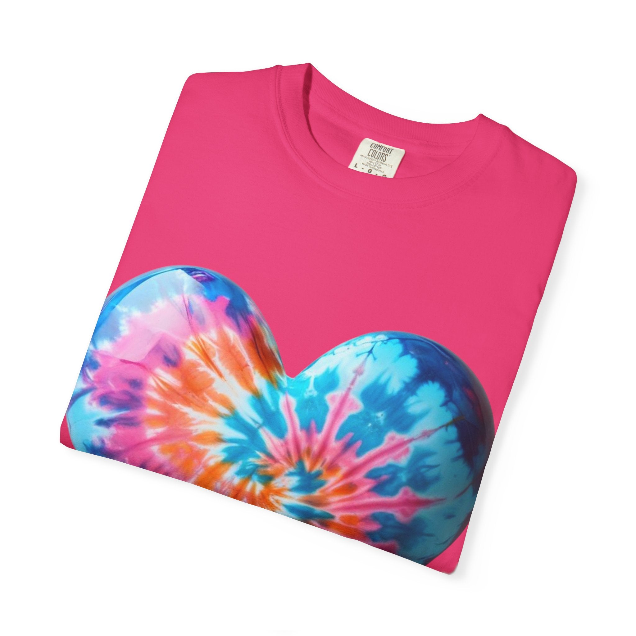 Heart Tie-Dye T-Shirt with 'Nannas Love is Unmatched' Design, Gift for Grandma, Summer Vibe Tee, Casual Wear, Birthday Gift