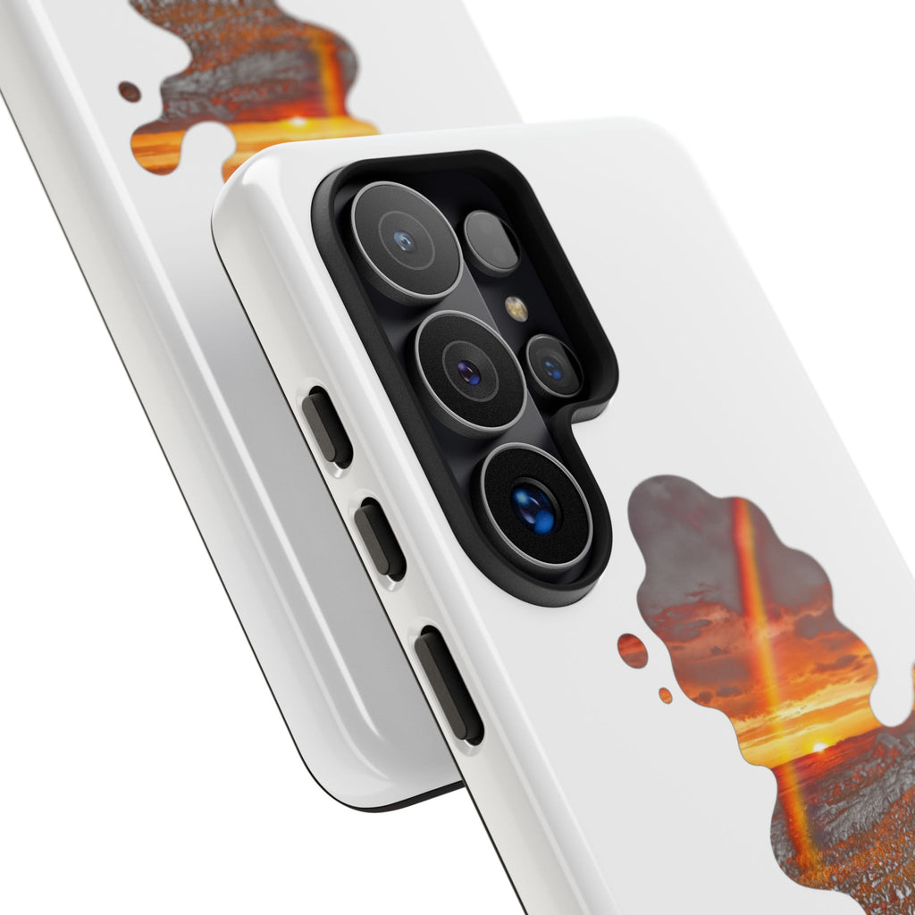 Sunset Melt Phone Case — Artistic Drip Beach Landscape Protective Cover