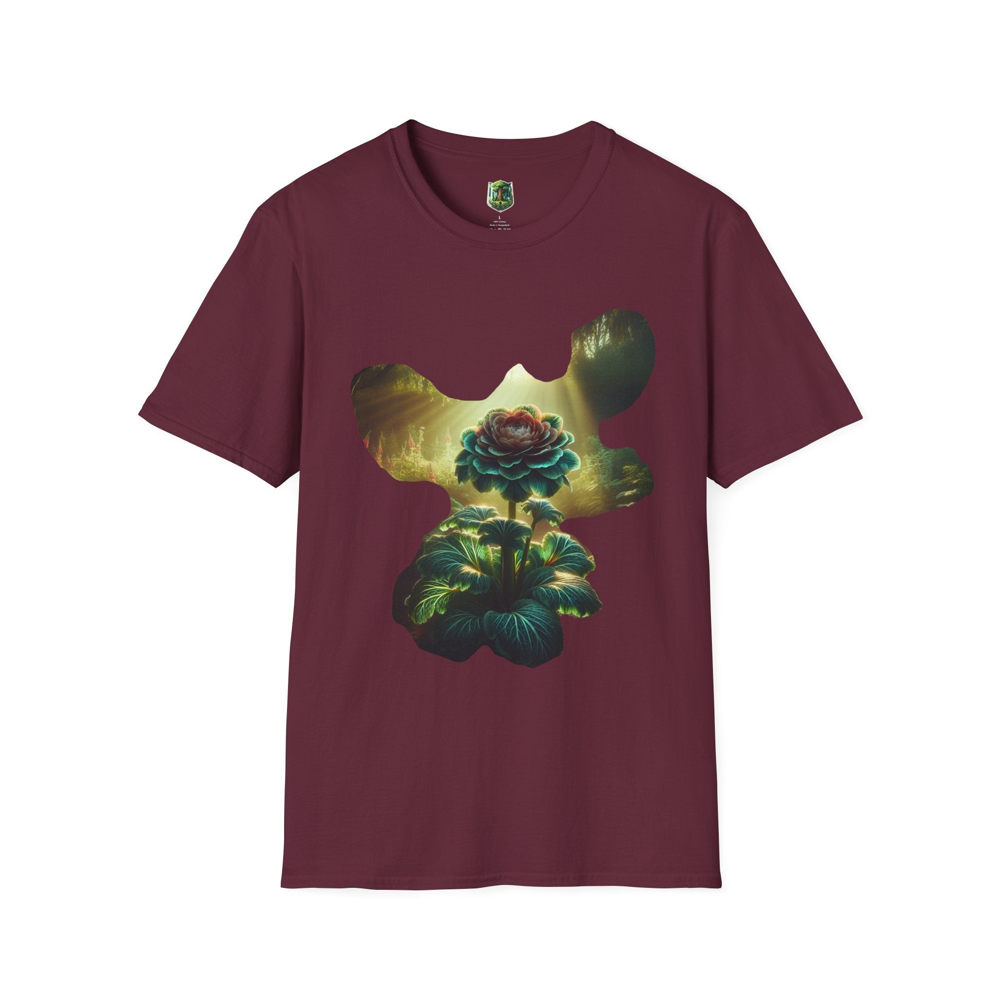 Vibrant Floral Graphic Tee, Unisex Softstyle T-Shirt for Nature Lovers, Art Enthusiasts, Gift for Her, Gift for Him