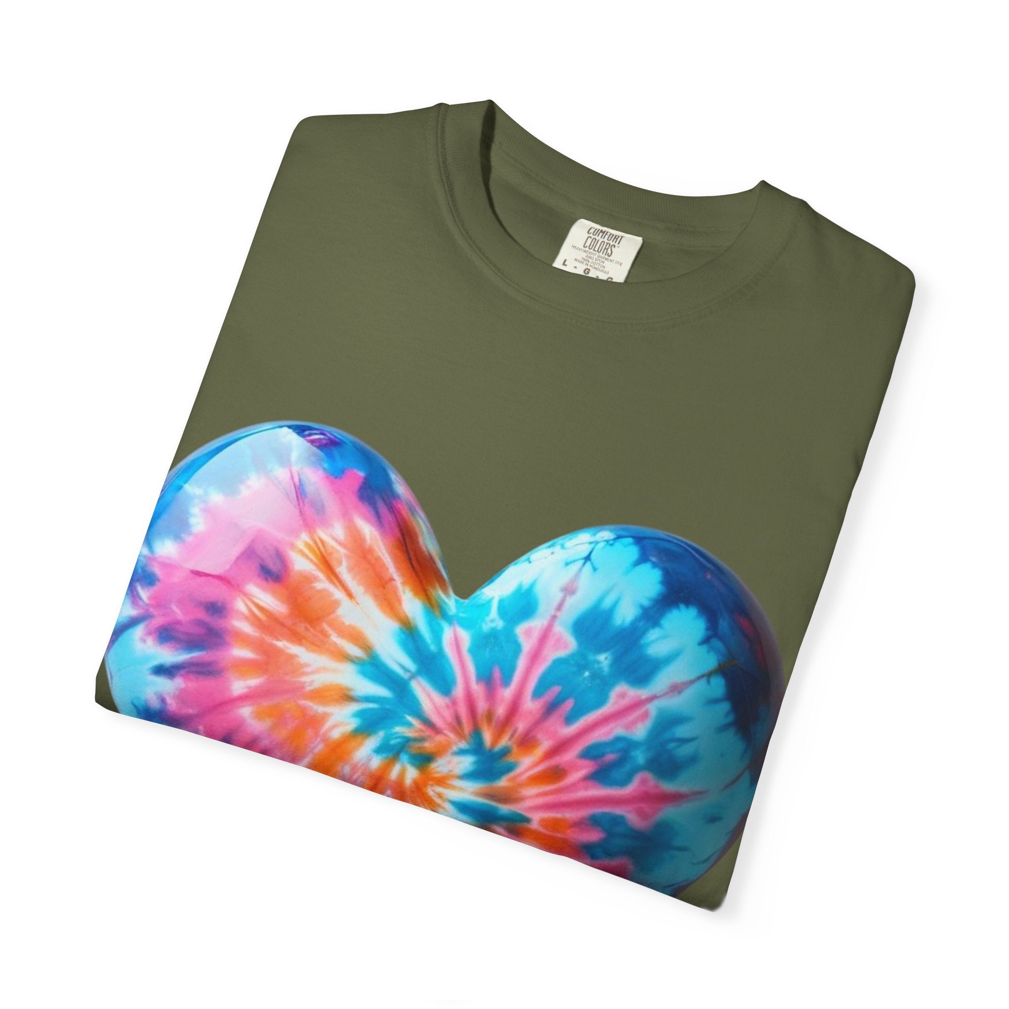 Heart Tie-Dye T-Shirt with 'Nannas Love is Unmatched' Design, Gift for Grandma, Summer Vibe Tee, Casual Wear, Birthday Gift