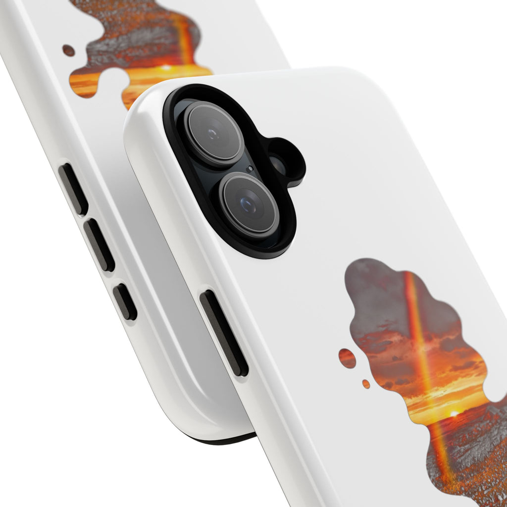 Sunset Melt Phone Case — Artistic Drip Beach Landscape Protective Cover