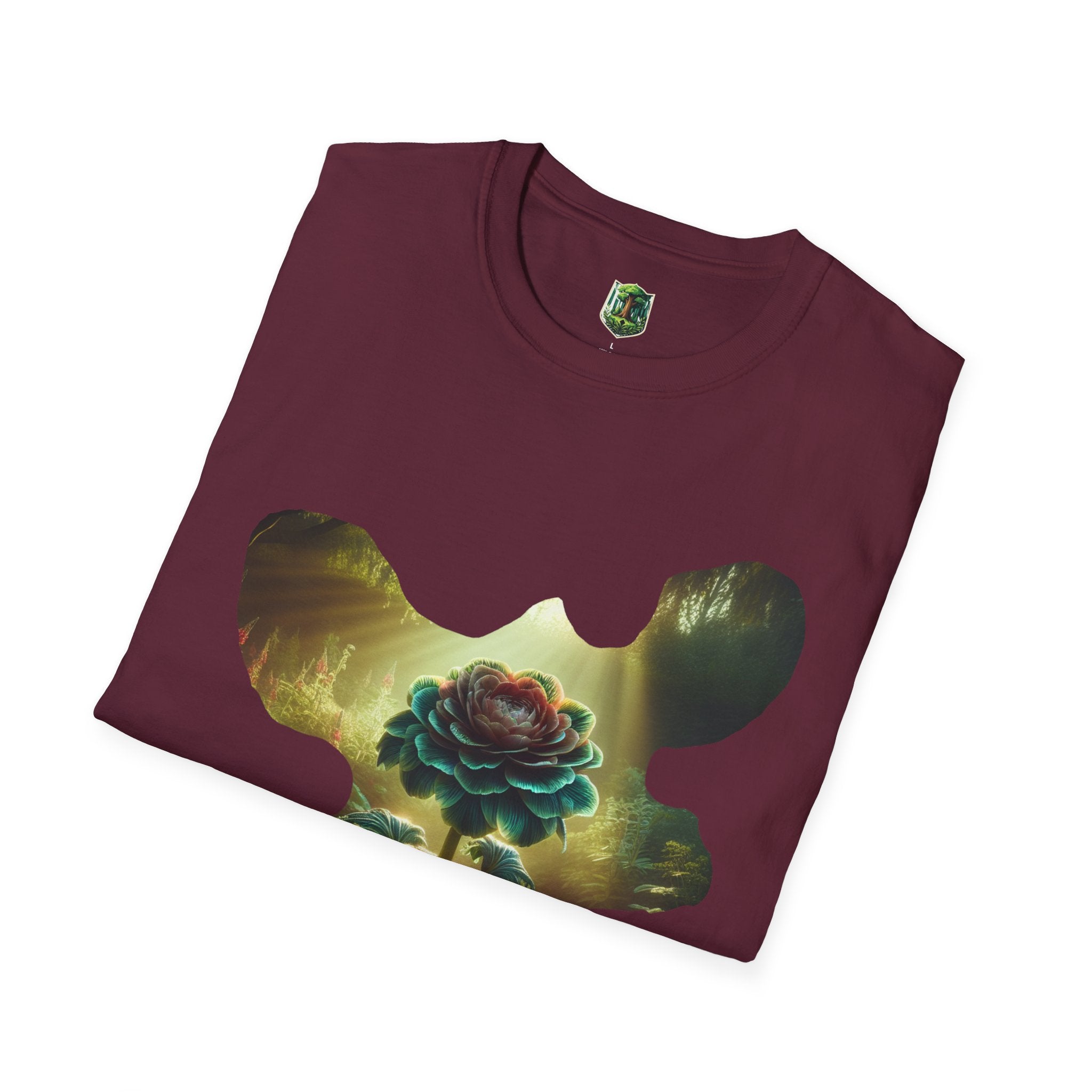 Vibrant Floral Graphic Tee, Unisex Softstyle T-Shirt for Nature Lovers, Art Enthusiasts, Gift for Her, Gift for Him