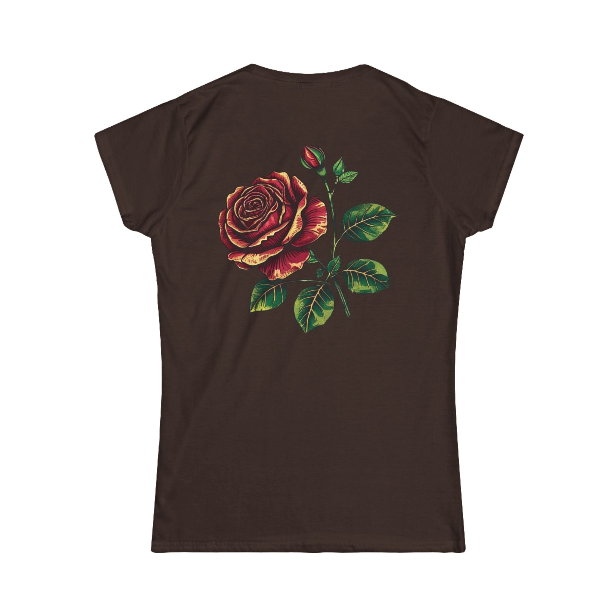 Women's Floral Graphic Tee, Rose Design Shirt, Casual Wear, Gift for Her, Spring Fashion, Nature Lover's Tee