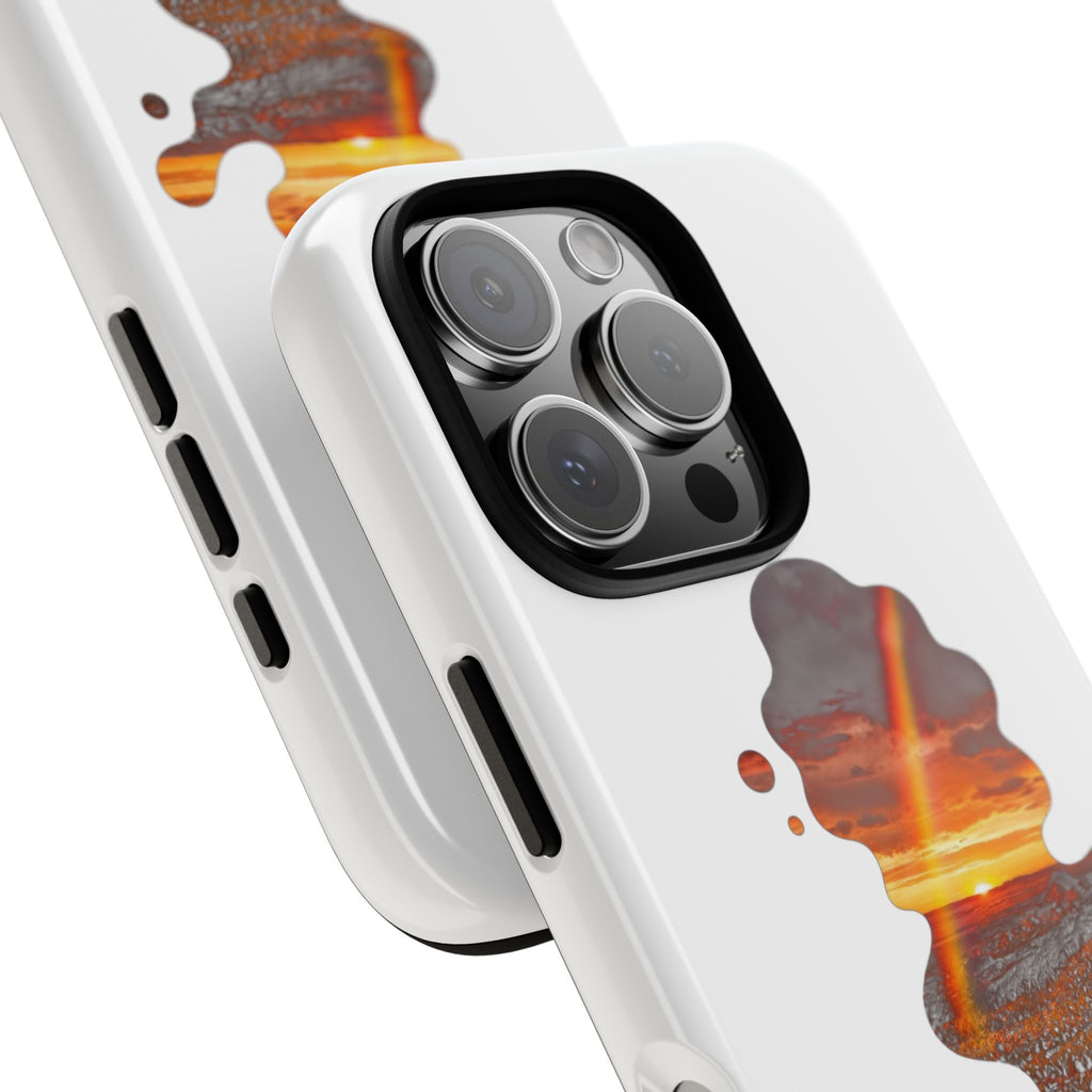Sunset Melt Phone Case — Artistic Drip Beach Landscape Protective Cover