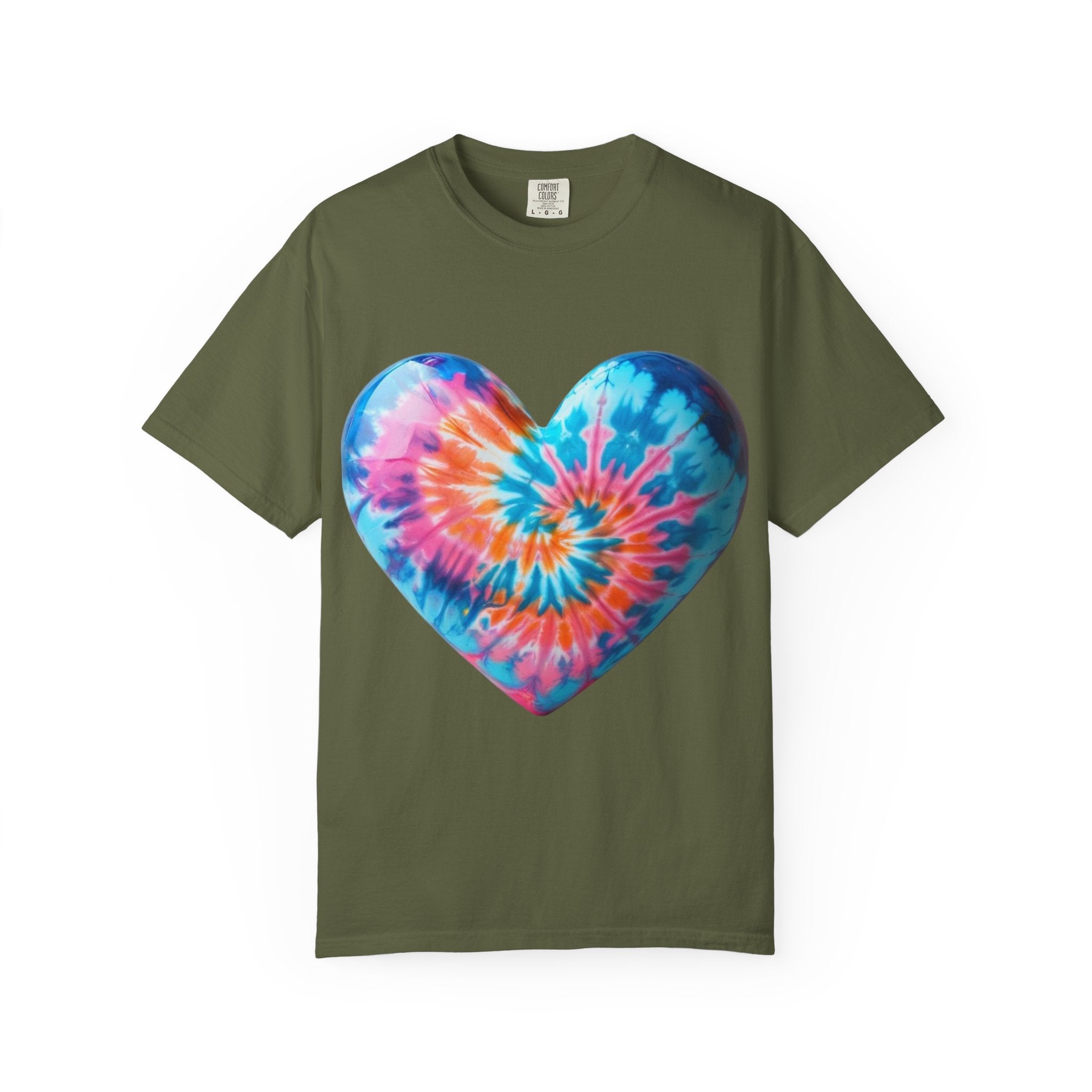 Heart Tie-Dye T-Shirt with 'Nannas Love is Unmatched' Design, Gift for Grandma, Summer Vibe Tee, Casual Wear, Birthday Gift