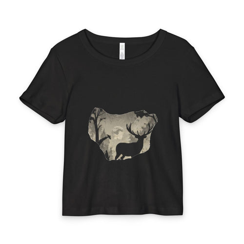 Buck Mule Deer Twilight Organic Rib Baby Tee