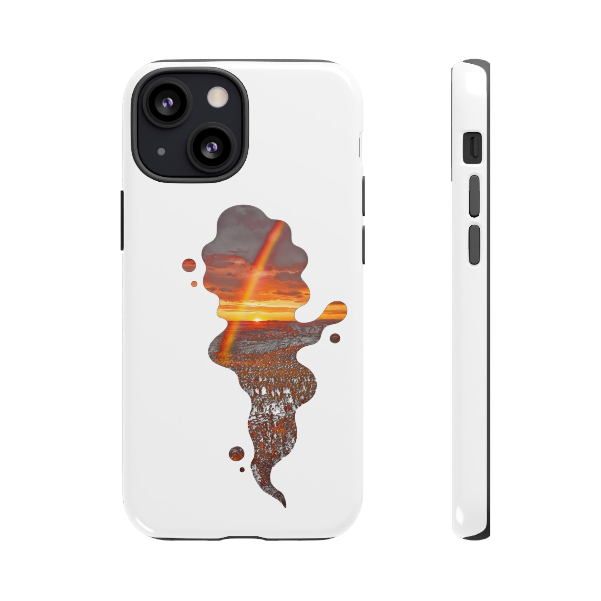 Sunset Melt Phone Case — Artistic Drip Beach Landscape Protective Cover