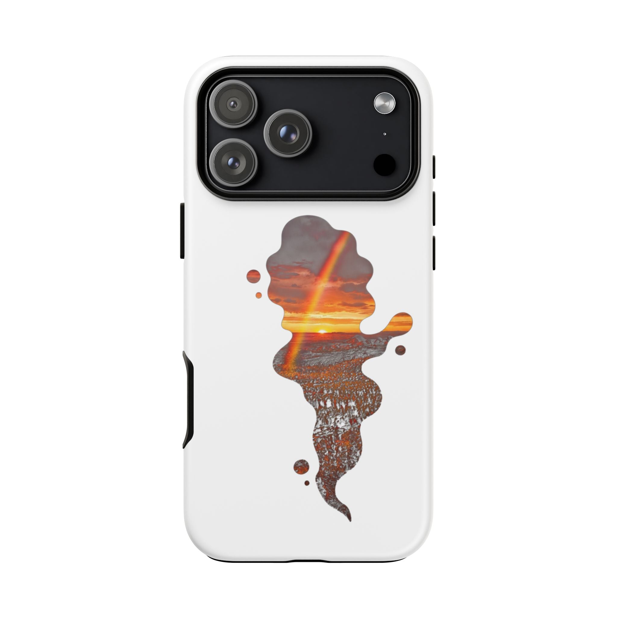 Sunset Melt Phone Case — Artistic Drip Beach Landscape Protective Cover