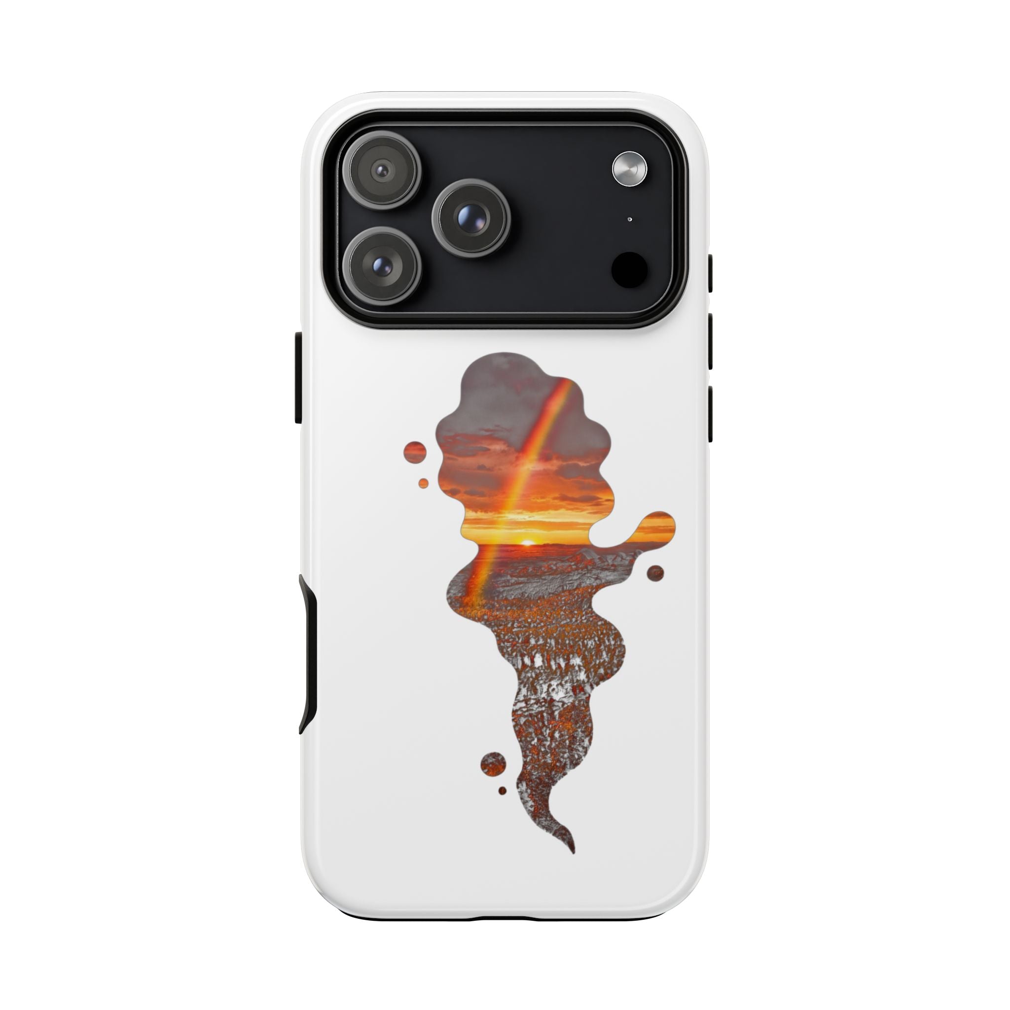 Sunset Melt Phone Case — Artistic Drip Beach Landscape Protective Cover
