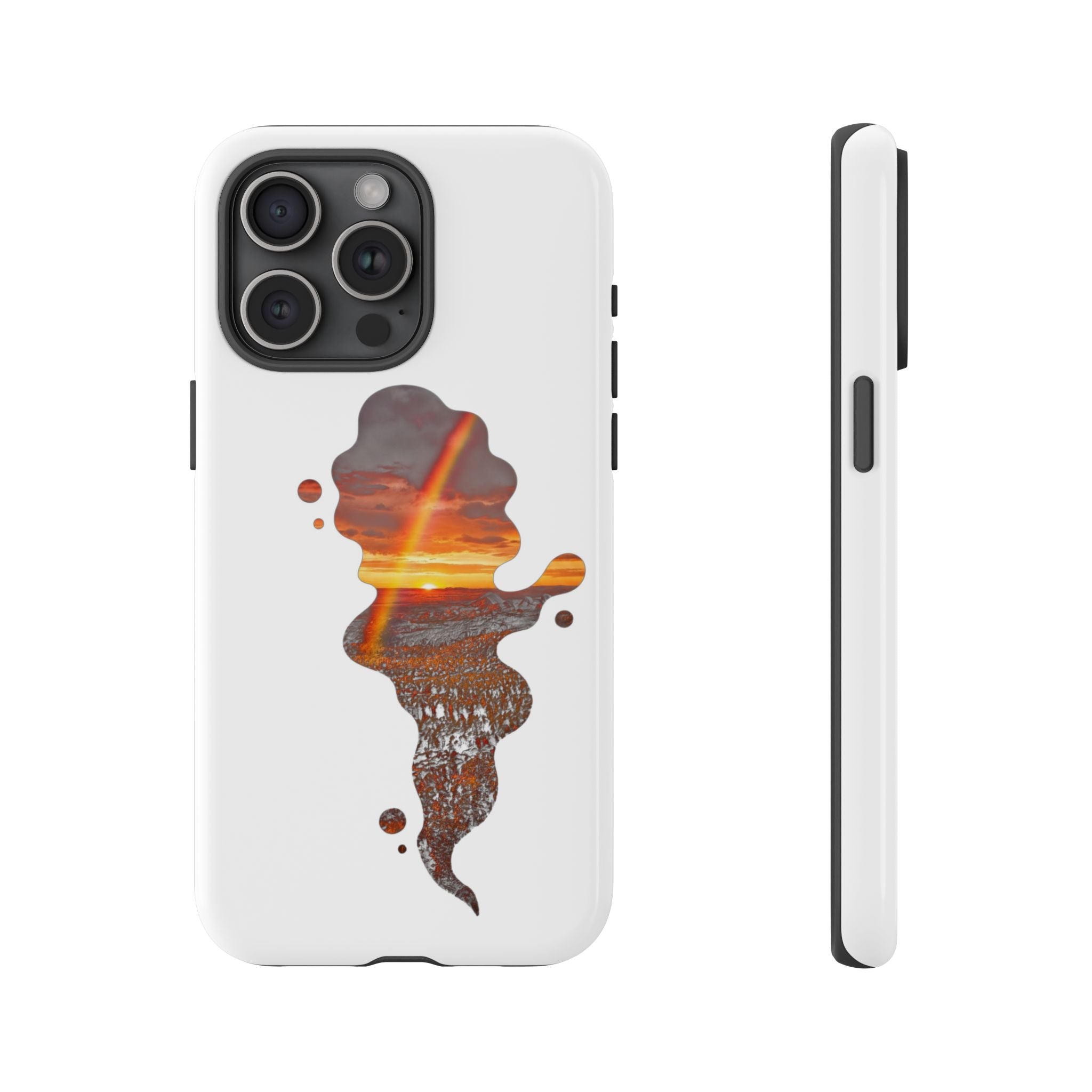 Sunset Melt Phone Case — Artistic Drip Beach Landscape Protective Cover
