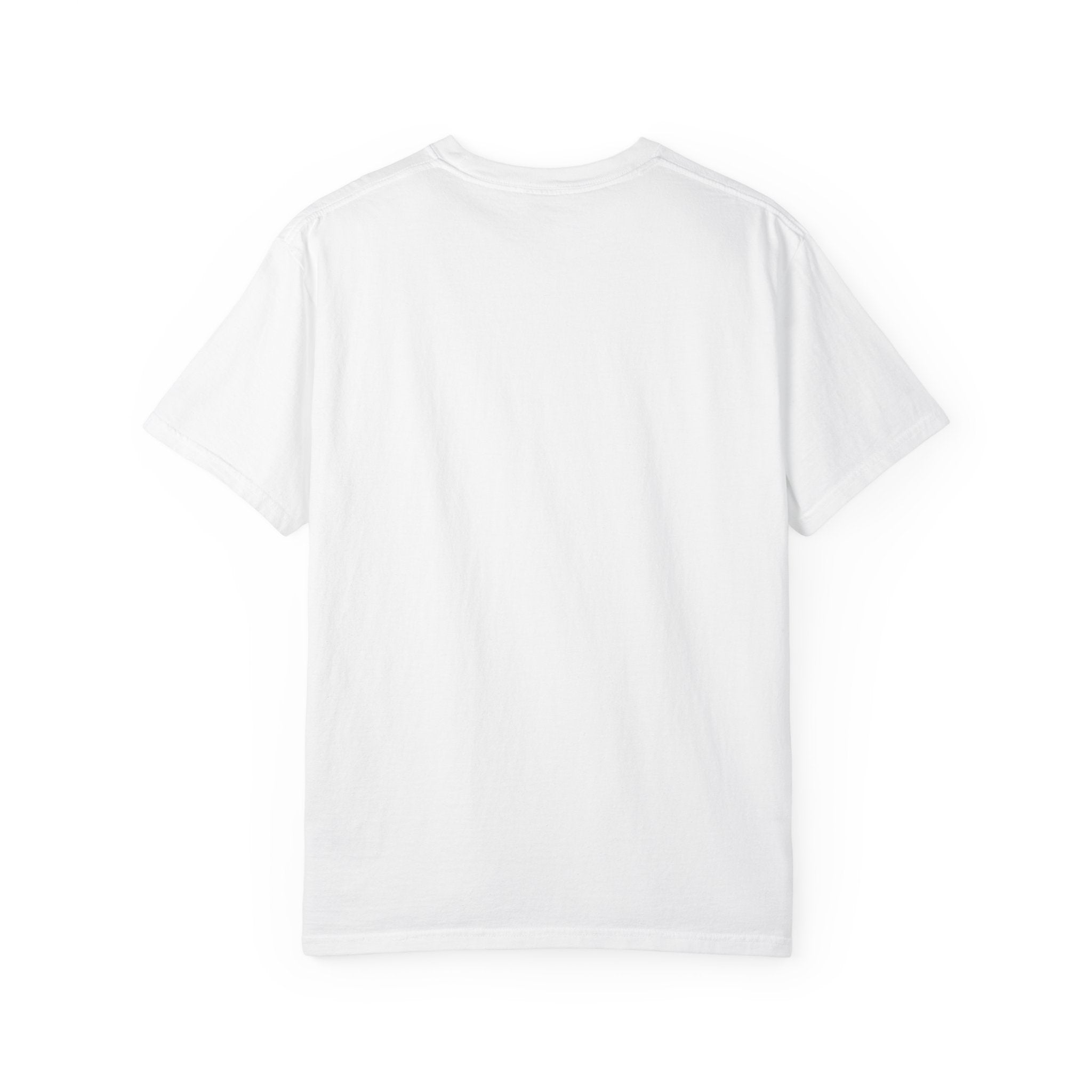 Colorful Inkdrop Garment-Dyed T-Shirt — High-Contrast Branded Design