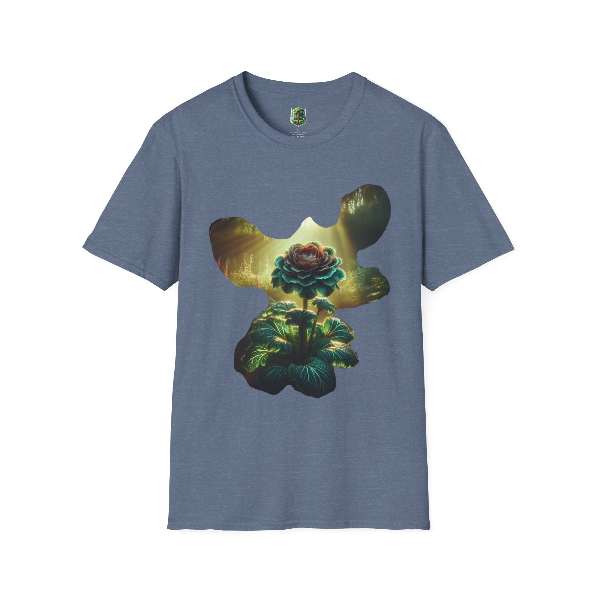 Vibrant Floral Graphic Tee, Unisex Softstyle T-Shirt for Nature Lovers, Art Enthusiasts, Gift for Her, Gift for Him