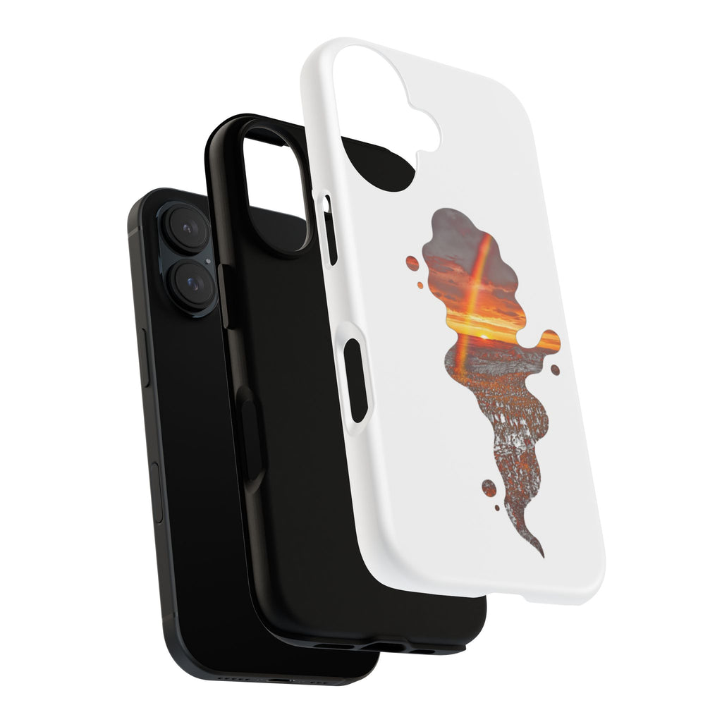 Sunset Melt Phone Case — Artistic Drip Beach Landscape Protective Cover