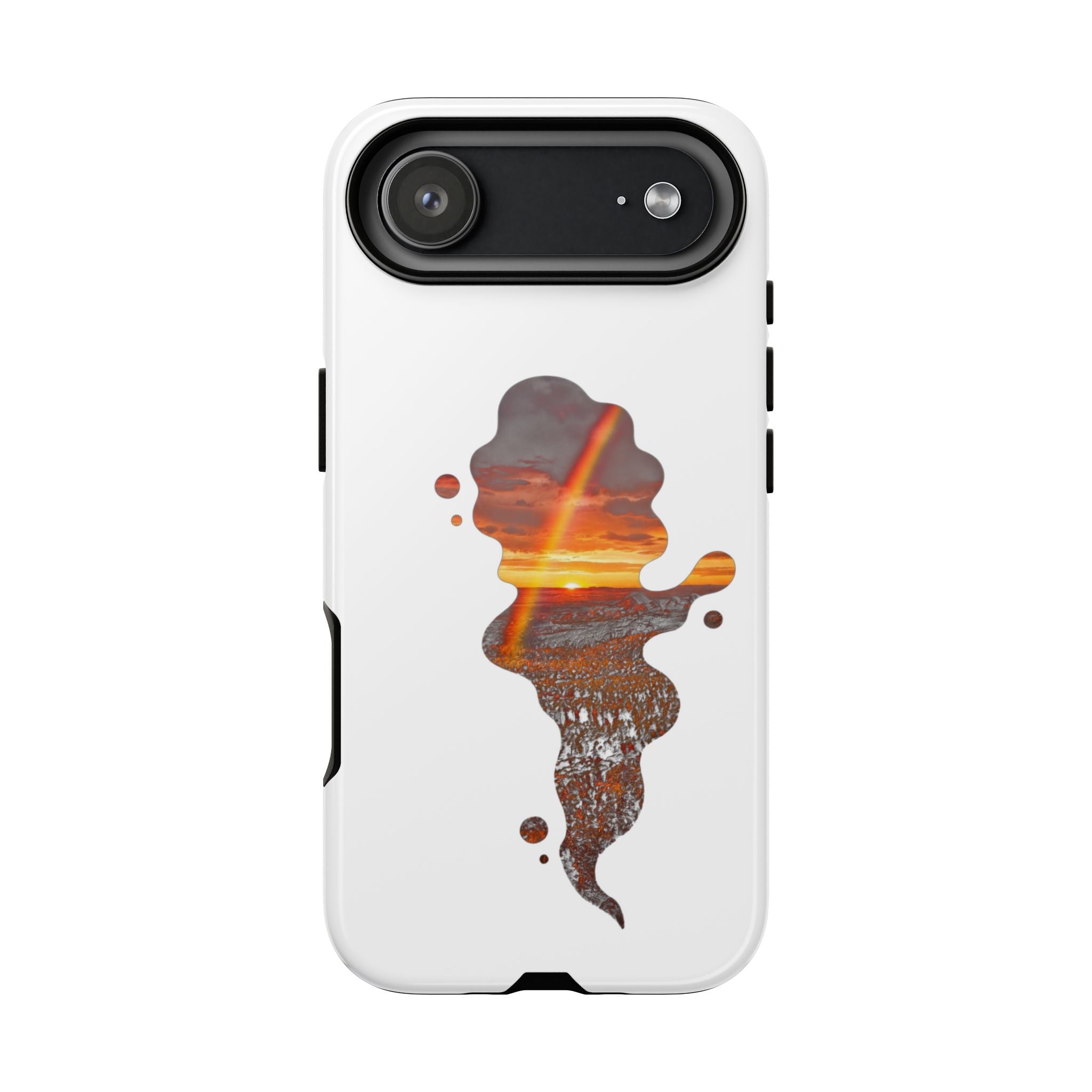 Sunset Melt Phone Case — Artistic Drip Beach Landscape Protective Cover