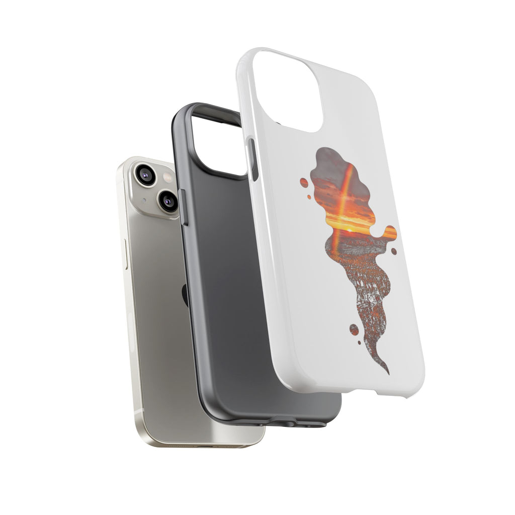 Sunset Melt Phone Case — Artistic Drip Beach Landscape Protective Cover