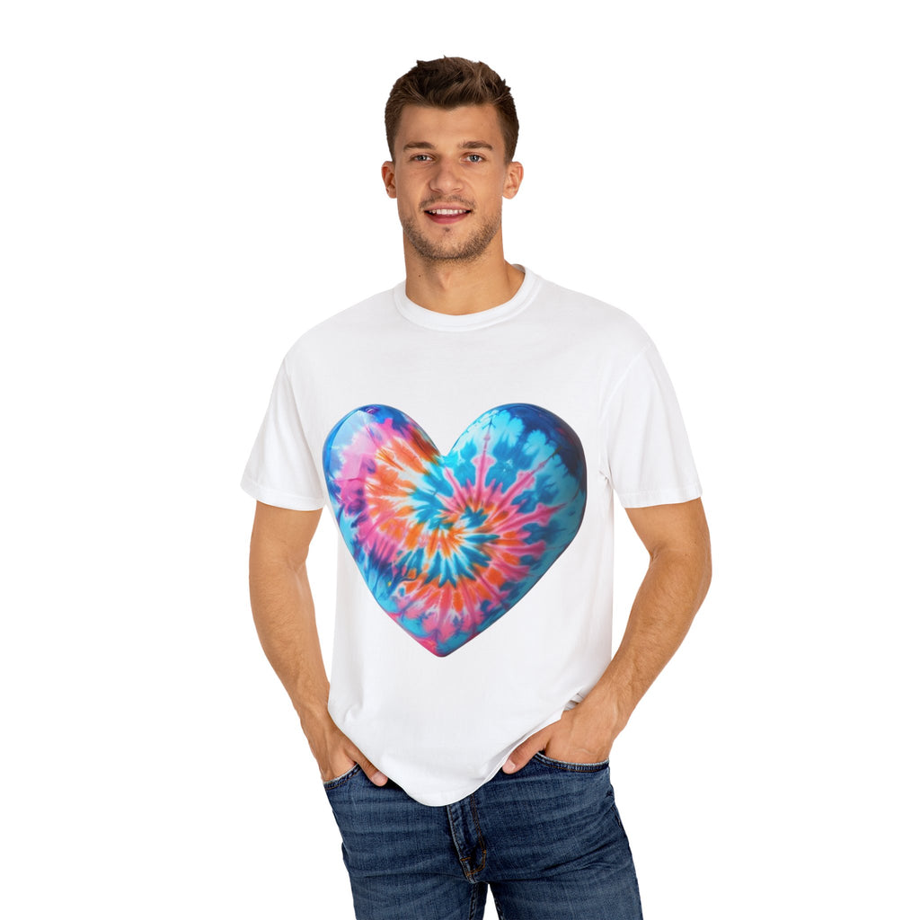 Heart Tie-Dye T-Shirt with 'Nannas Love is Unmatched' Design, Gift for Grandma, Summer Vibe Tee, Casual Wear, Birthday Gift