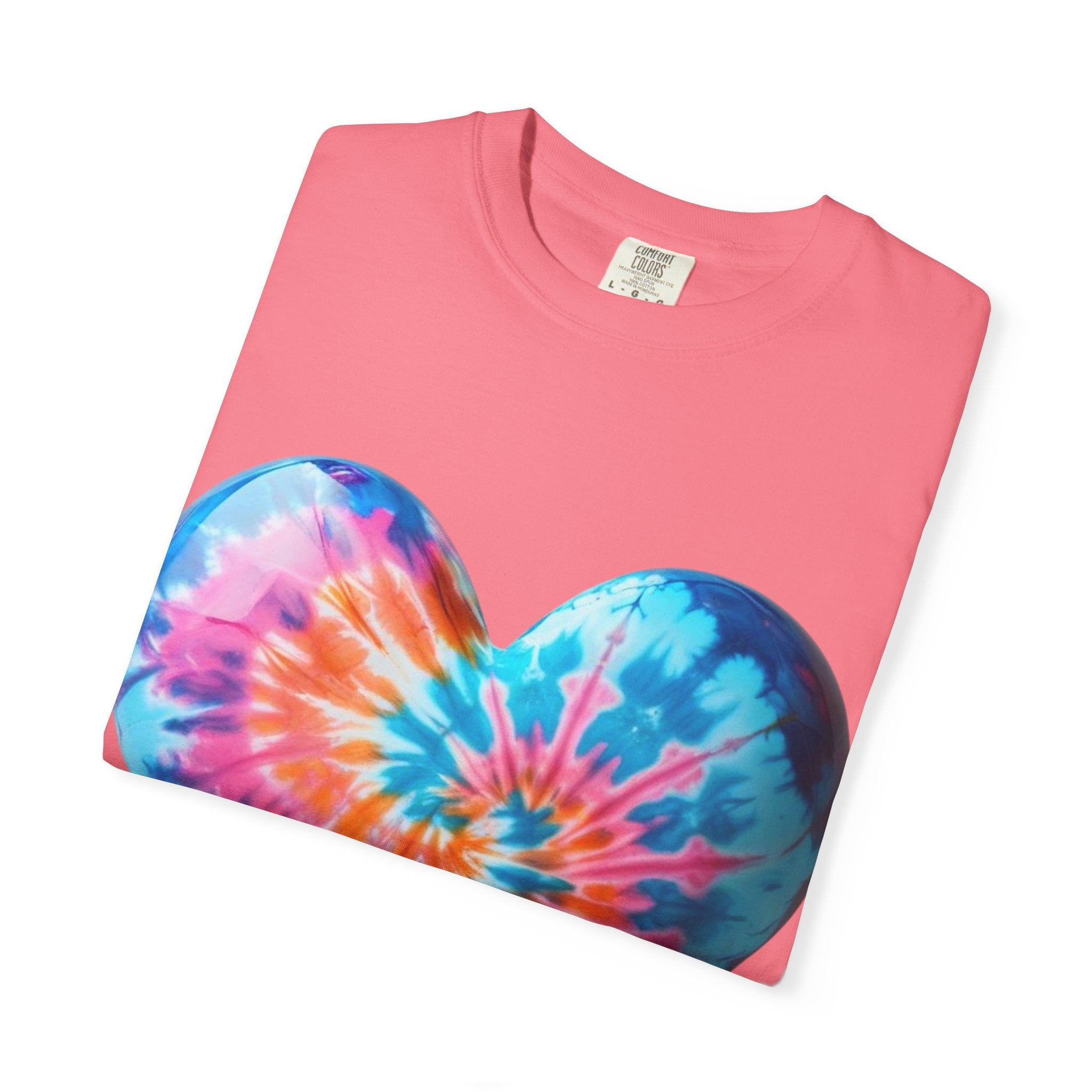Heart Tie-Dye T-Shirt with 'Nannas Love is Unmatched' Design, Gift for Grandma, Summer Vibe Tee, Casual Wear, Birthday Gift
