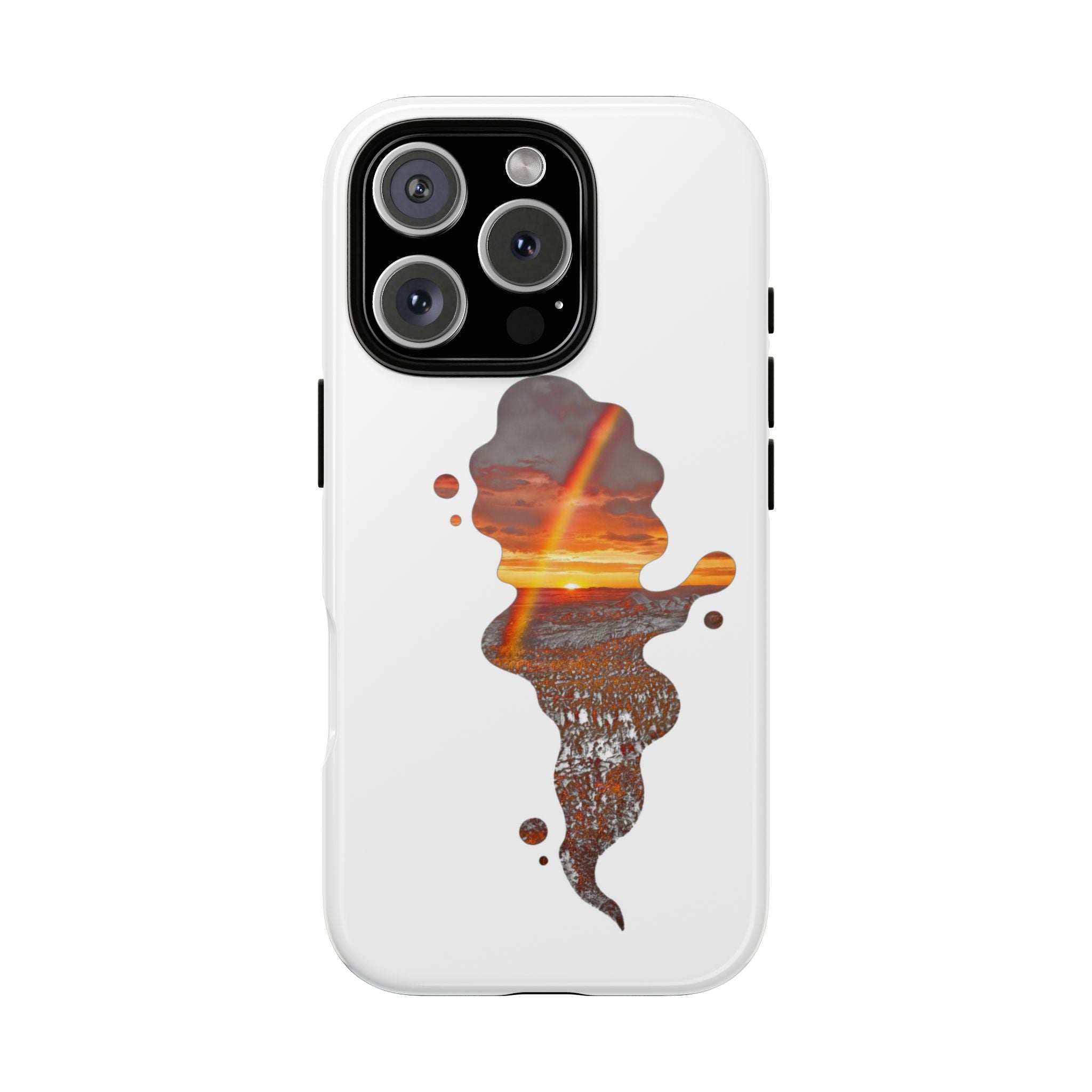 Sunset Melt Phone Case — Artistic Drip Beach Landscape Protective Cover