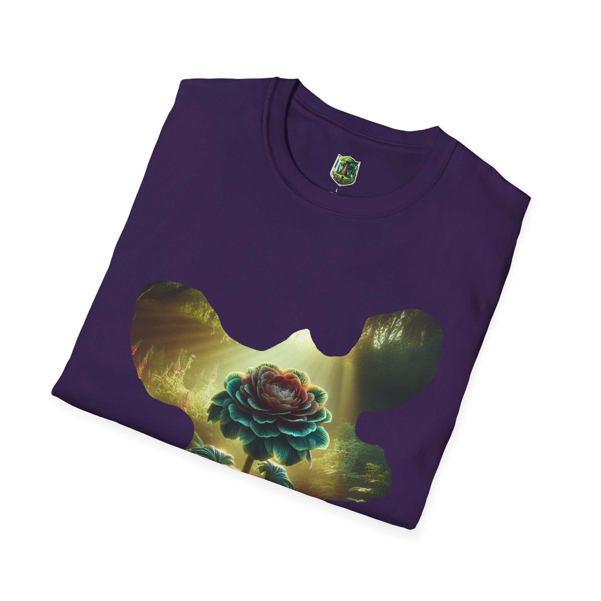 Vibrant Floral Graphic Tee, Unisex Softstyle T-Shirt for Nature Lovers, Art Enthusiasts, Gift for Her, Gift for Him