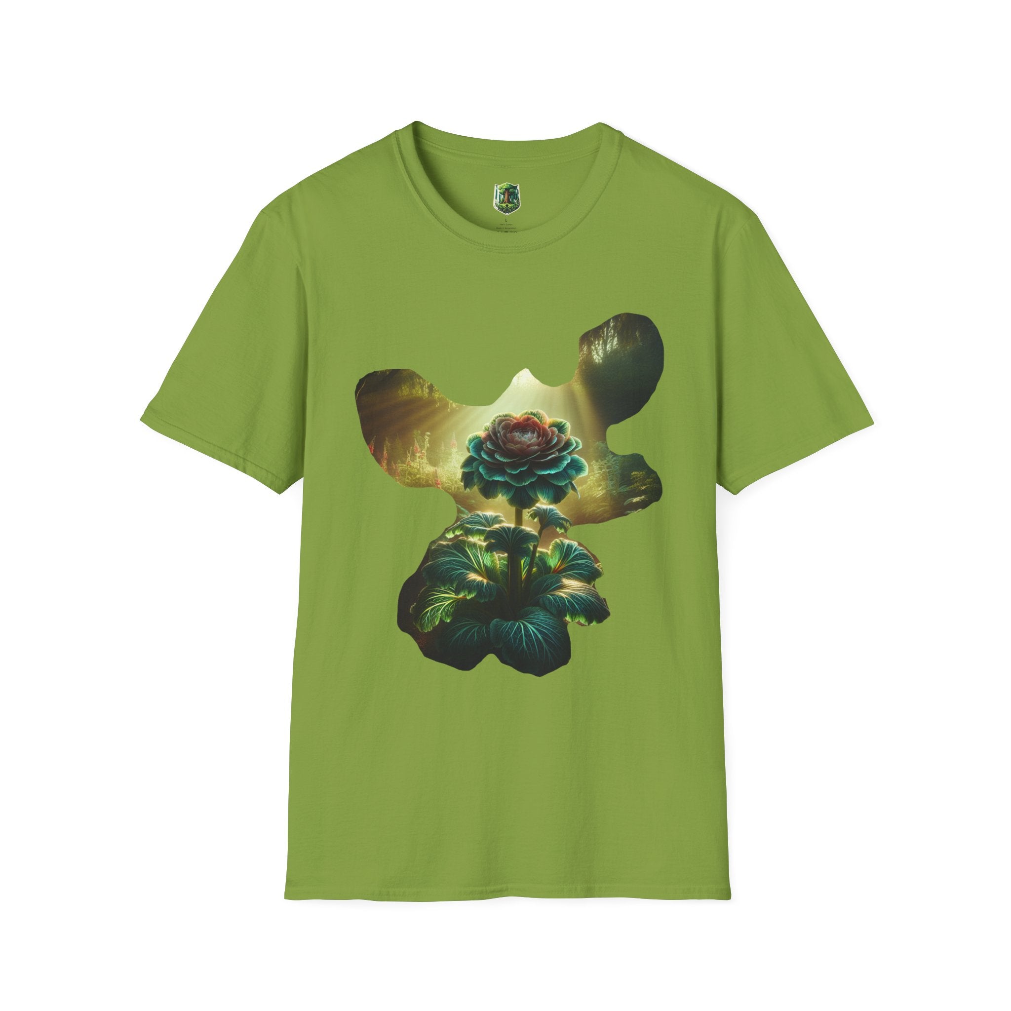 Vibrant Floral Graphic Tee, Unisex Softstyle T-Shirt for Nature Lovers, Art Enthusiasts, Gift for Her, Gift for Him