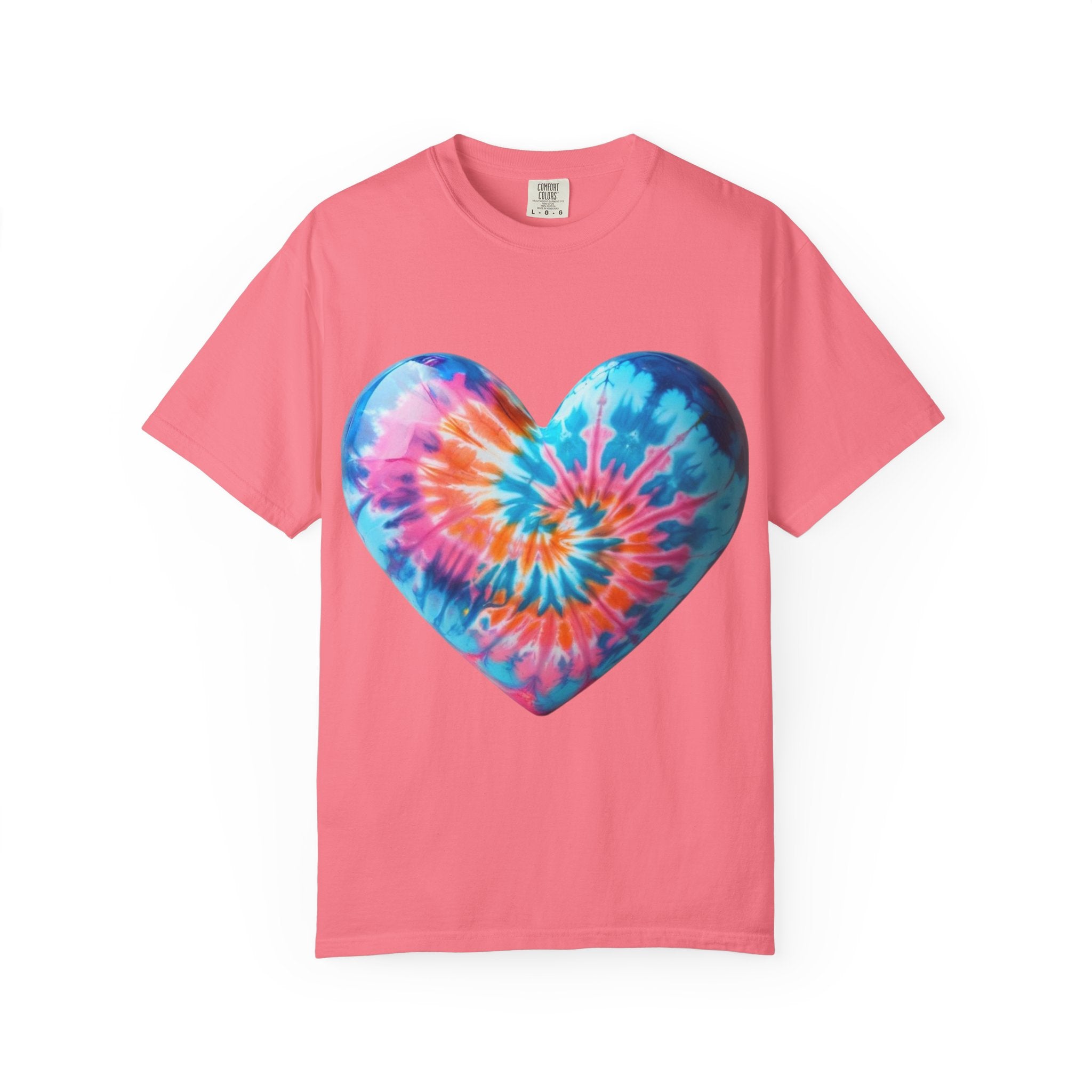 Heart Tie-Dye T-Shirt with 'Nannas Love is Unmatched' Design, Gift for Grandma, Summer Vibe Tee, Casual Wear, Birthday Gift