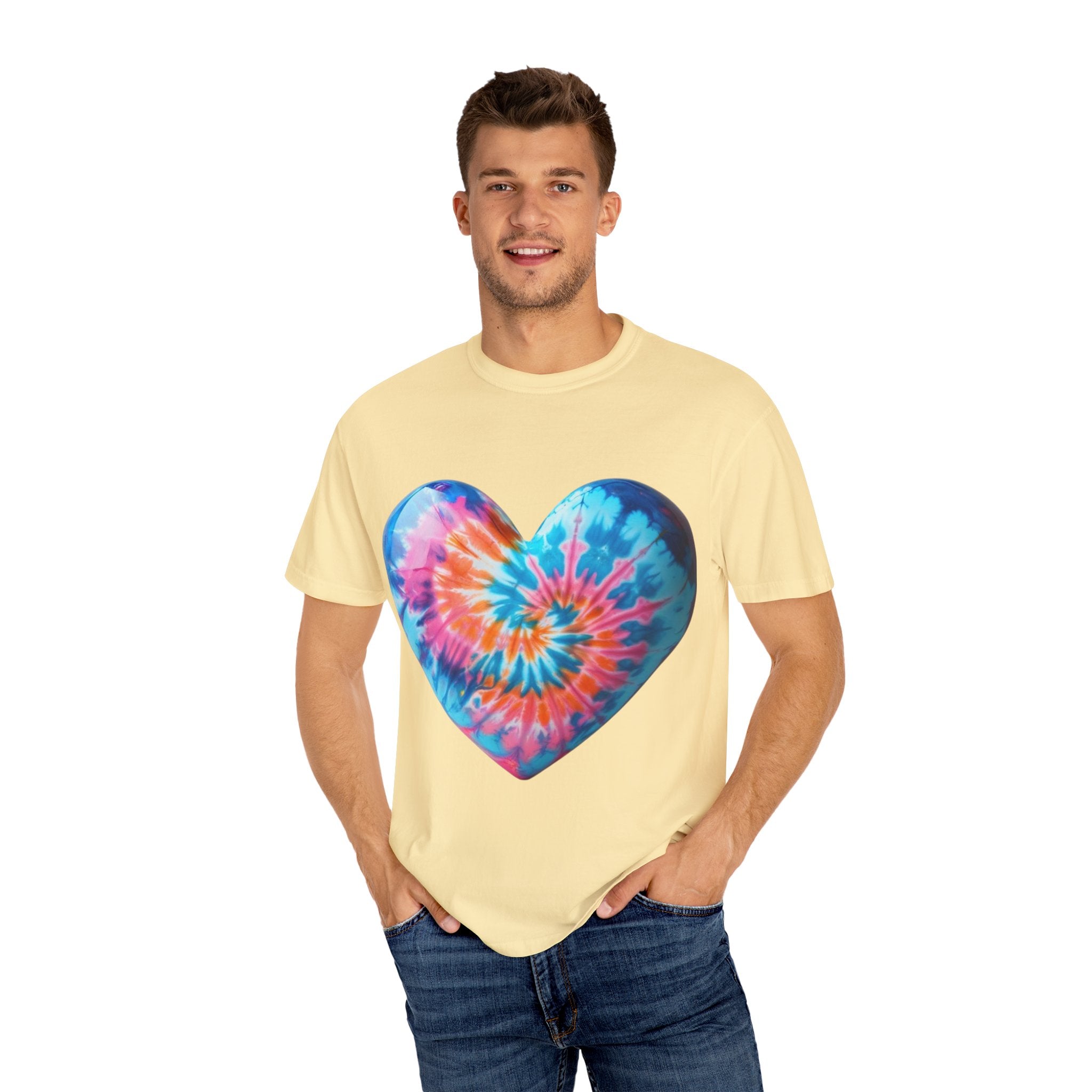 Heart Tie-Dye T-Shirt with 'Nannas Love is Unmatched' Design, Gift for Grandma, Summer Vibe Tee, Casual Wear, Birthday Gift